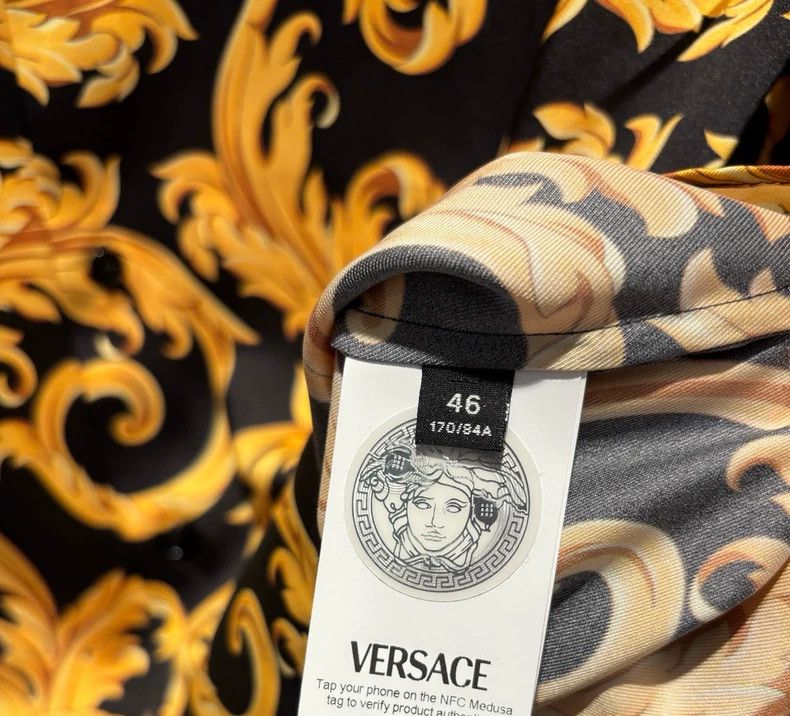 Versace Versace Black gold baroque short-sleeved shorts set Size US S / EU 44-46 / 1 - 4 Thumbnail