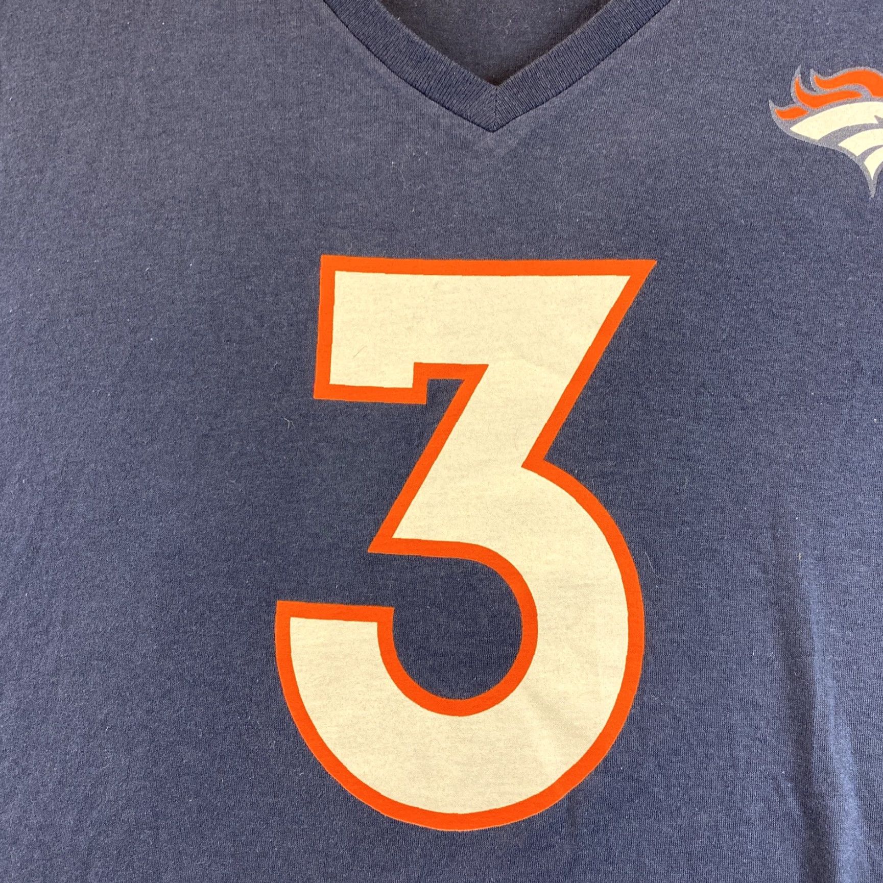NFL NFL BRONCOS Shirt Women’s V-Neck Short Sleeve Small Navy Blue T-Shirt 71-46 Size S / US 4 / IT 40 - 3 Thumbnail