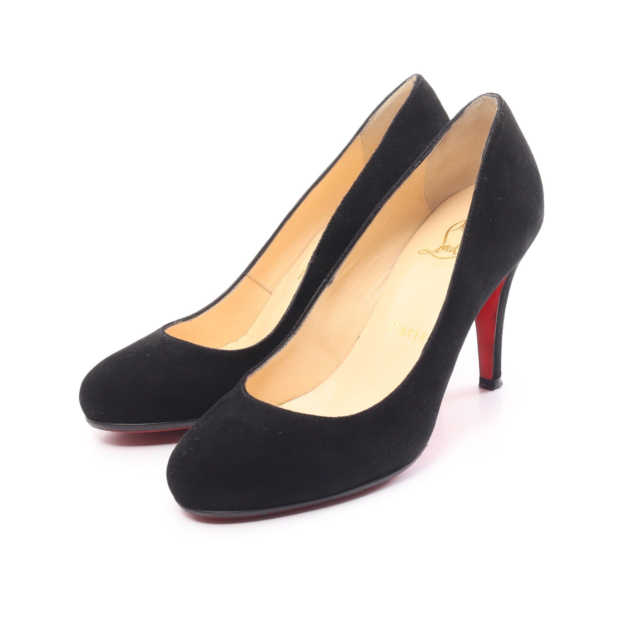 Christian Louboutin Christian Louboutin Ron 85 Pumps Suede Black Size ONE SIZE - 1 Thumbnail