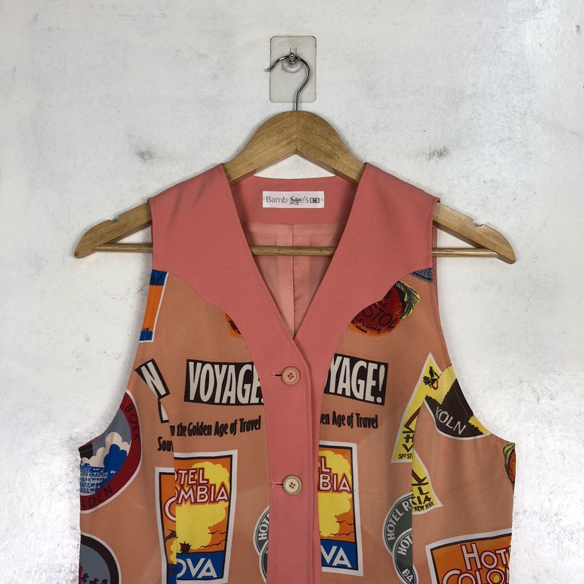 Other × Vintage Rockabilly Style Design Retro Graphic Vest Jackets Size US M / EU 48-50 / 2 - 2 Thumbnail