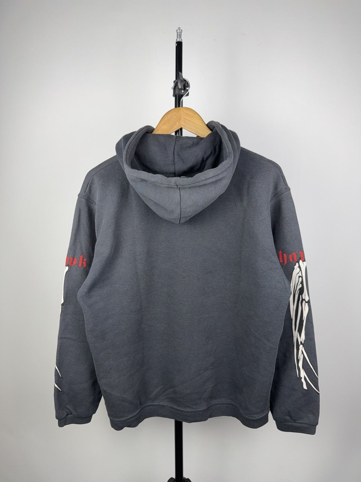 Hawk × Tony Hawk × Vintage Crazy Vintage Y2K Tony Hawk Skateboards Skull Faded Hoodie Size US S / EU 44-46 / 1 - 6 Thumbnail