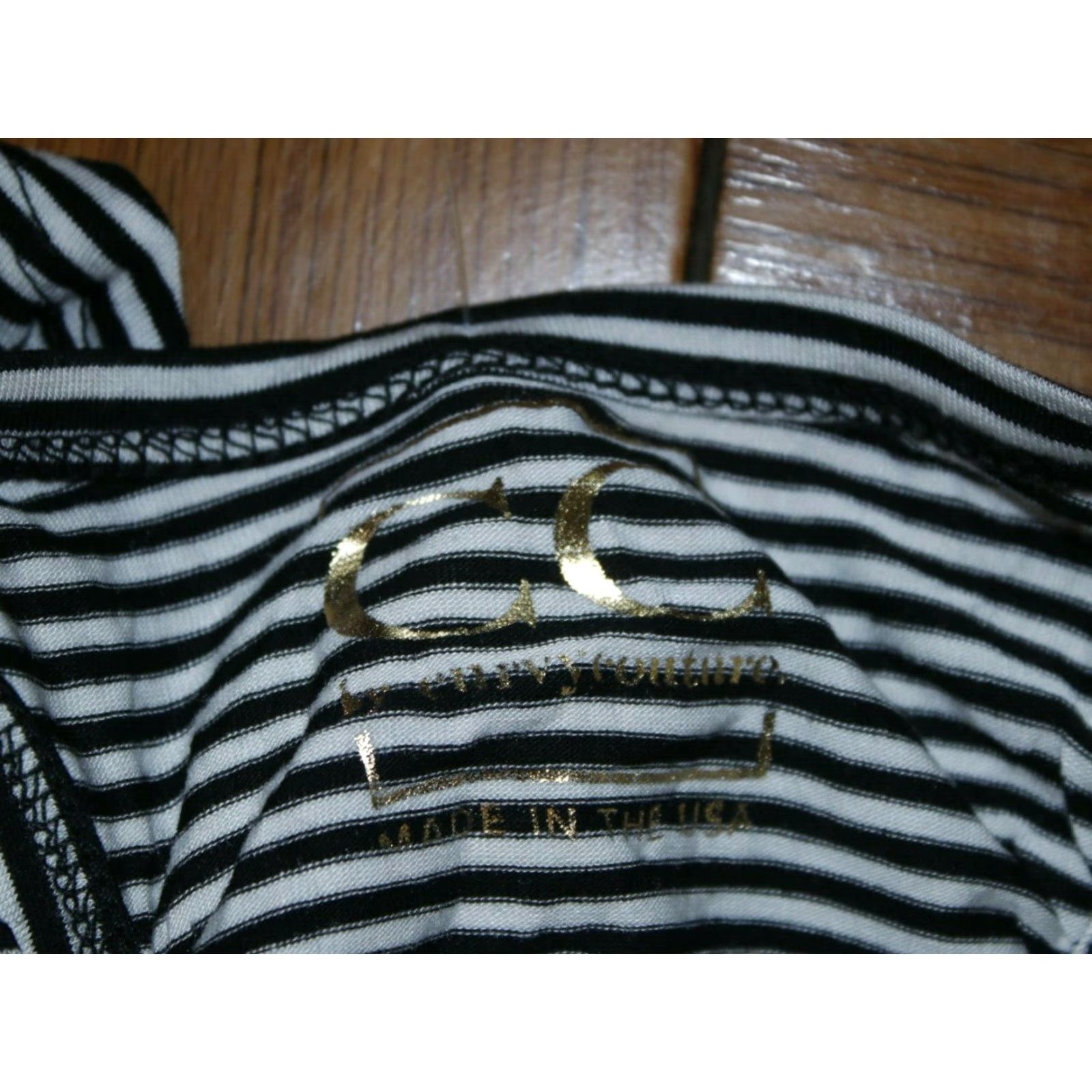Vintage Curvy Couture Womens Striped Sleeveless Sleep Tank Shirt Size Small Black Size S / US 4 / IT 40 - 7 Thumbnail