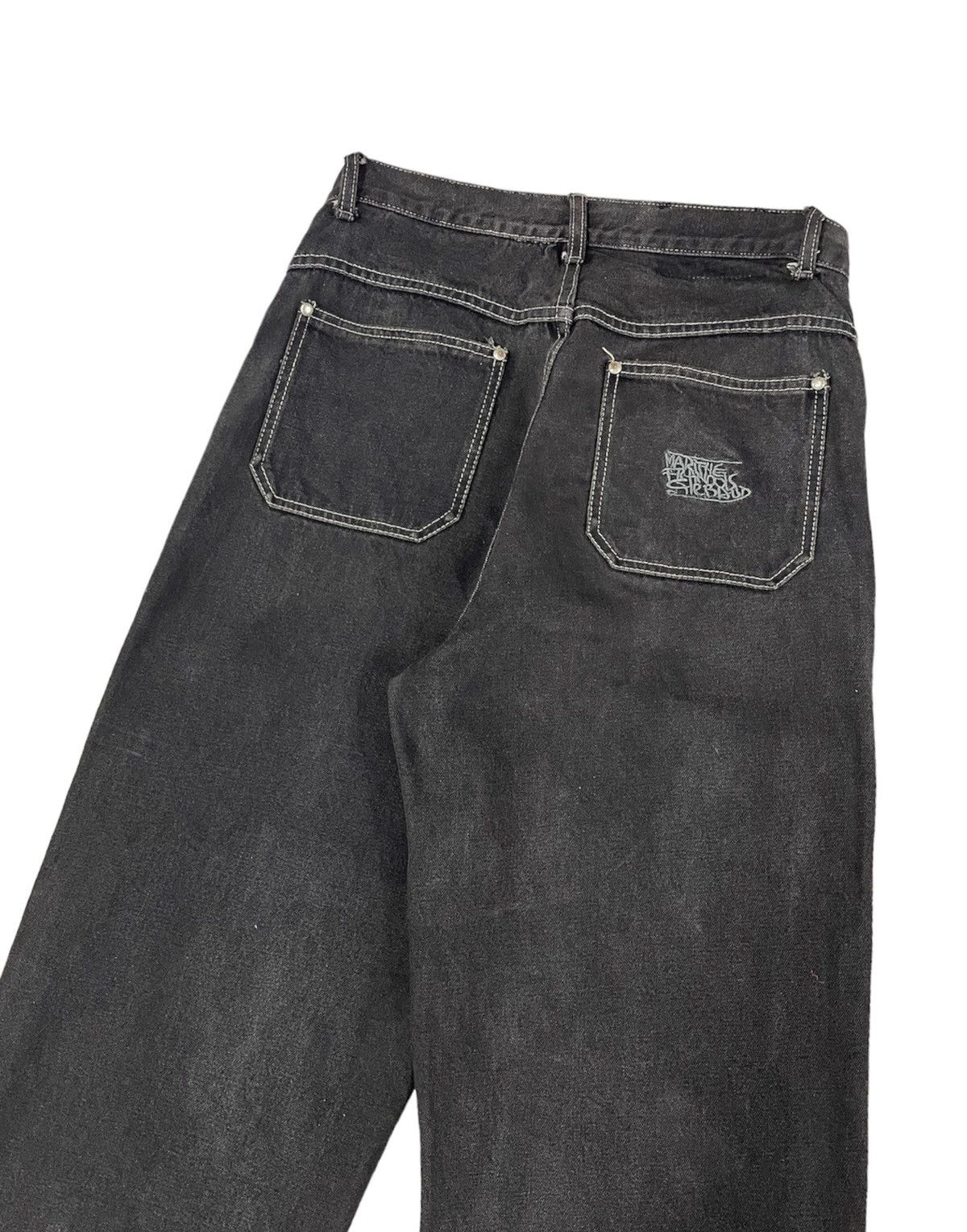 image of Jnco x Marithe Francois Girbaud Vintage Mf Girbaud Baggy Jeans Embroidery Logo in Black (Size 31)