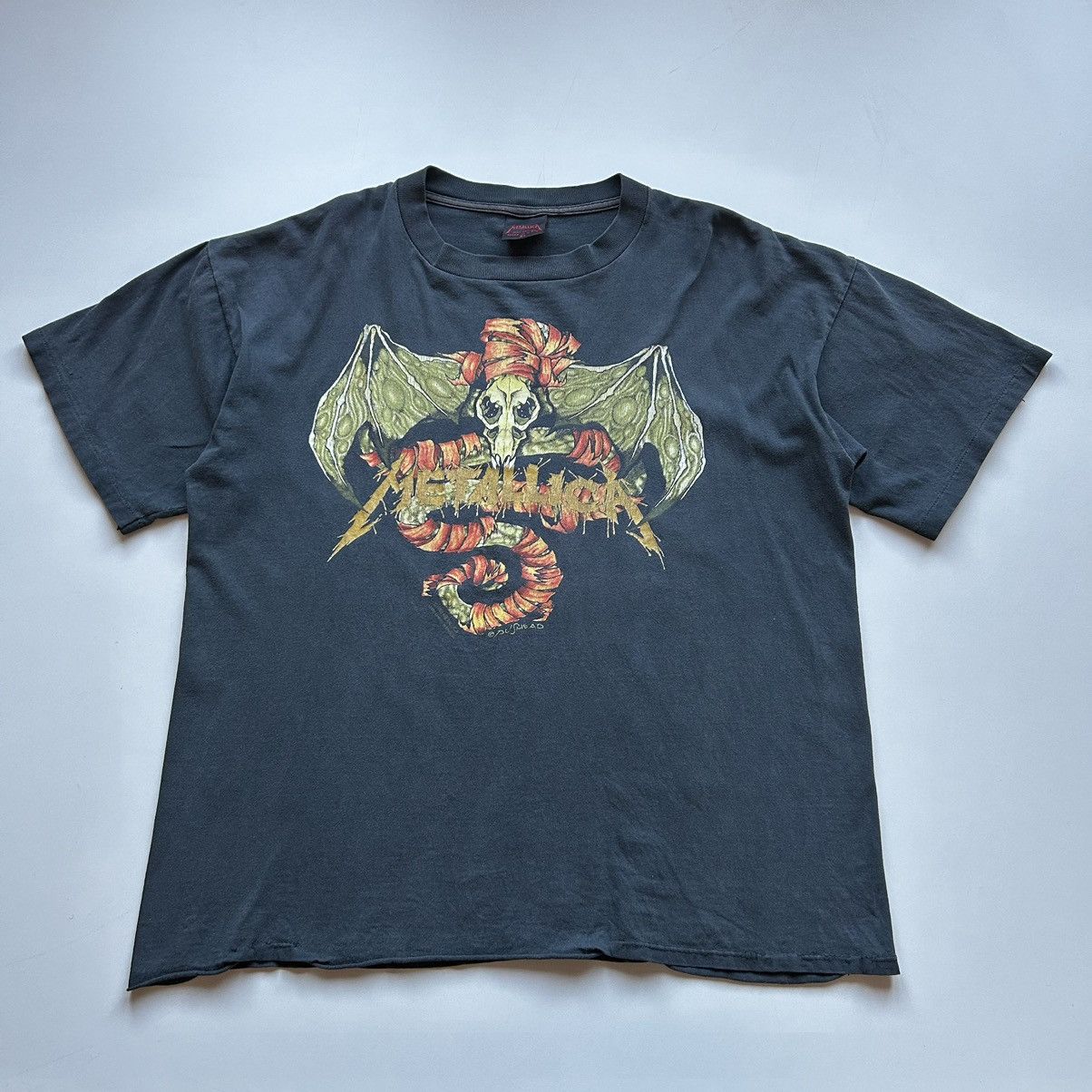 image of Band Tees x Metallica Vintage 90's 1992 Metallica Pushead Graphic T Shirt Faded XL in Black, Men's