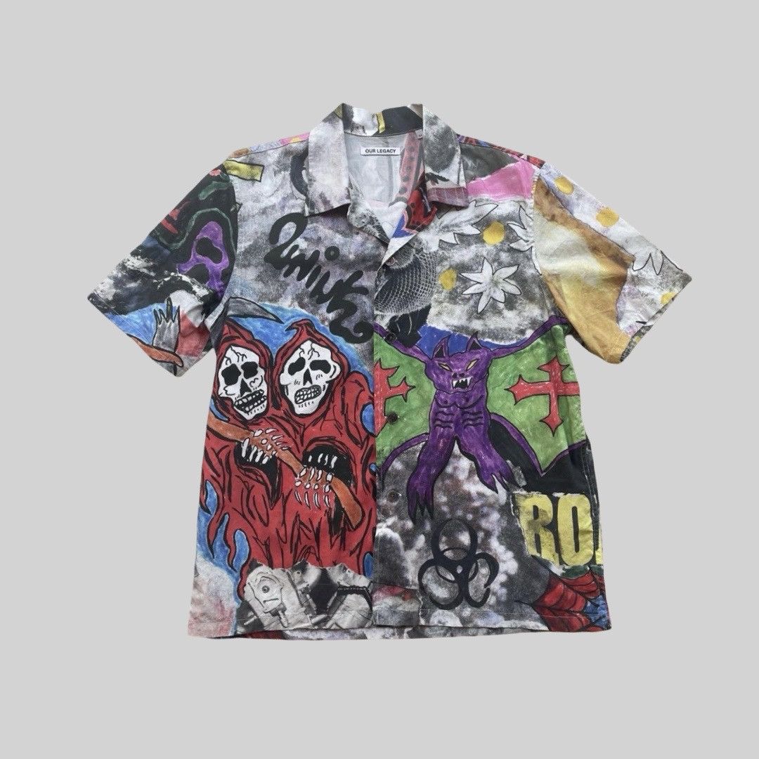 Our Legacy OUR LEGACY Box Shirt Shortsleeve Skeleton Print 44 Size US S / EU 44-46 / 1 - 1 Thumbnail
