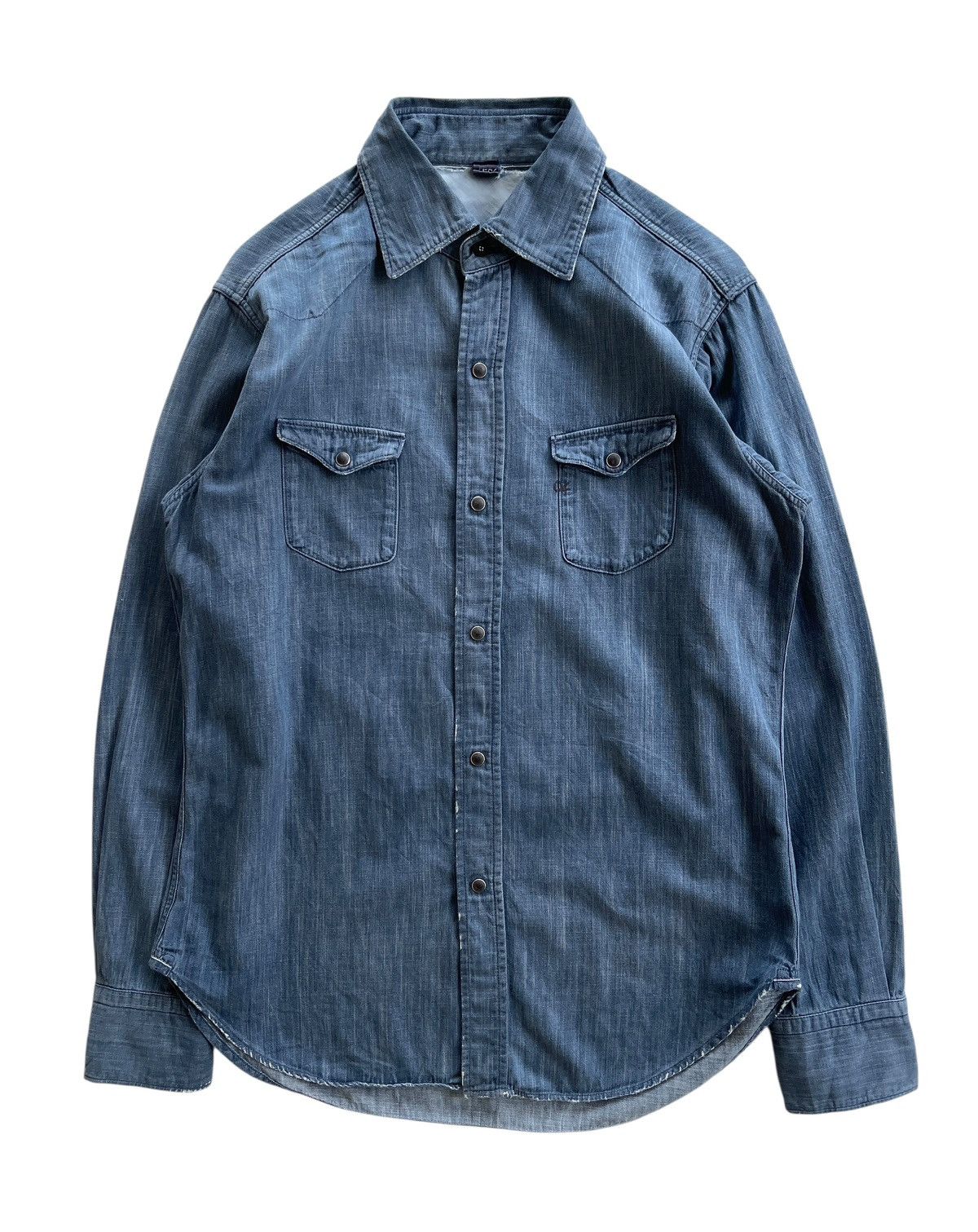 45rpm Dungaree Denim Western Distressed Shirt