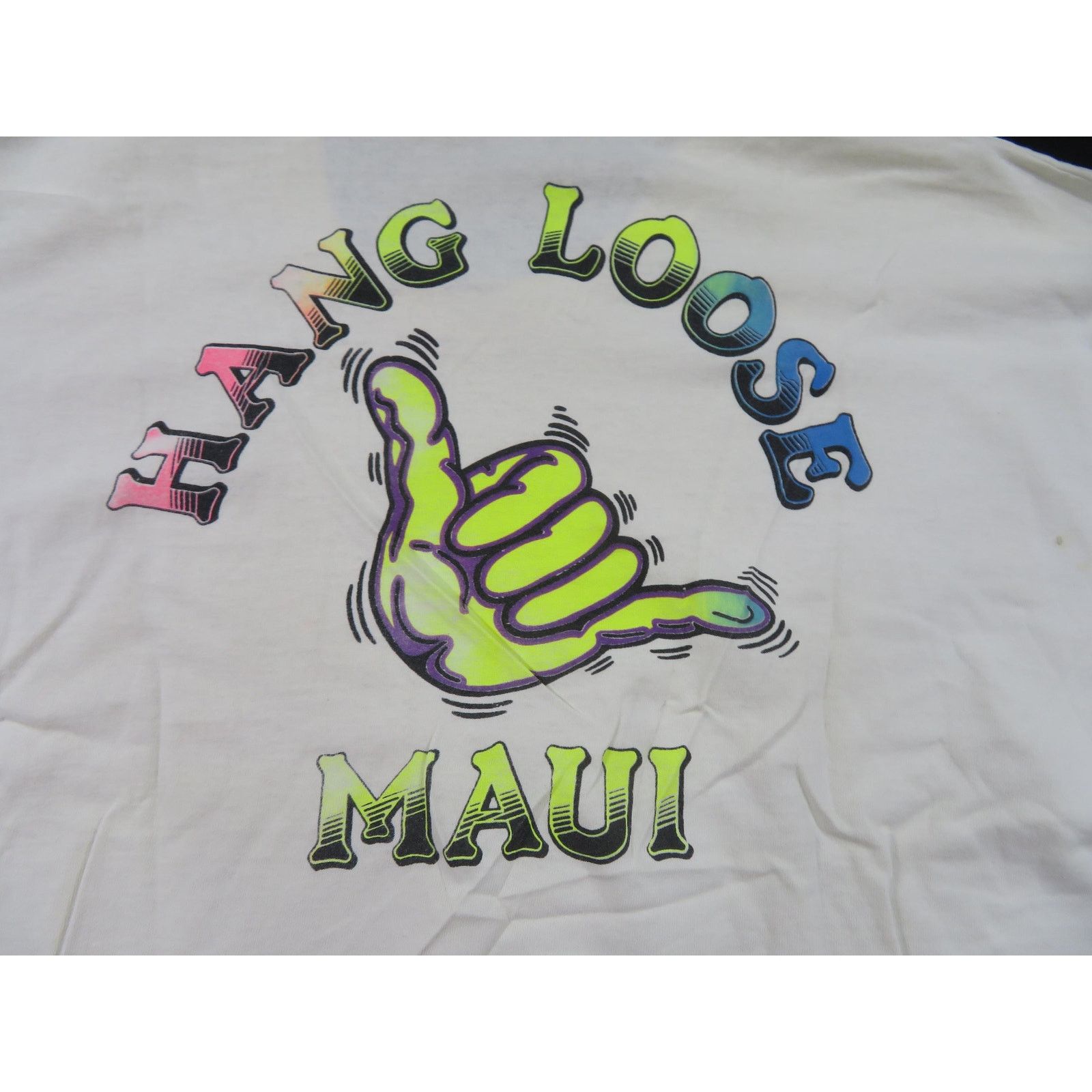 Other Hang Loose Maui Hawaii White T-Shirt Sz 3XL 1990s Size US XXL / EU 58 / 5 - 2 Thumbnail