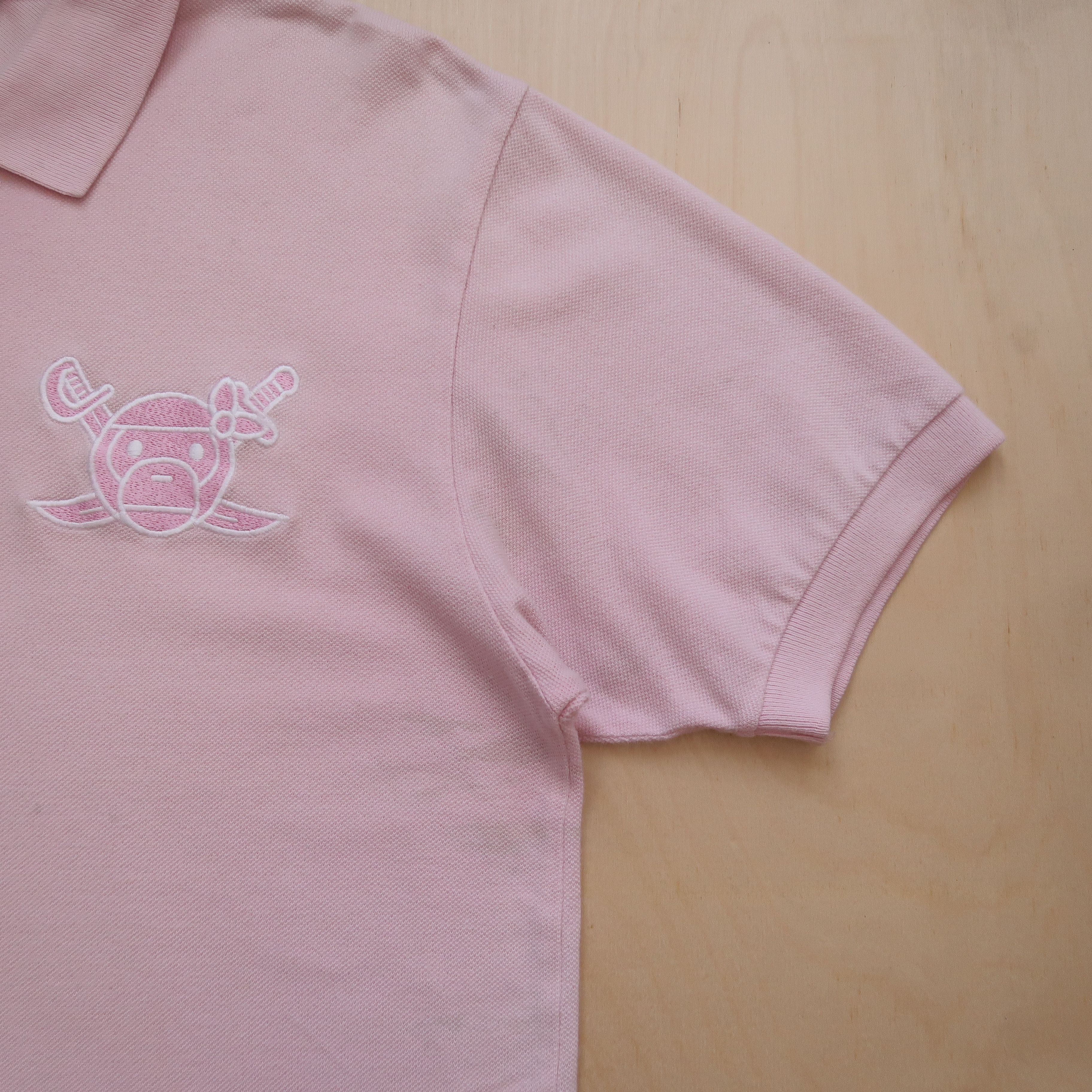 Bape Rare Bape Pirates Pink on Pink Polo Shirt Size US M / EU 48-50 / 2 - 10 Thumbnail