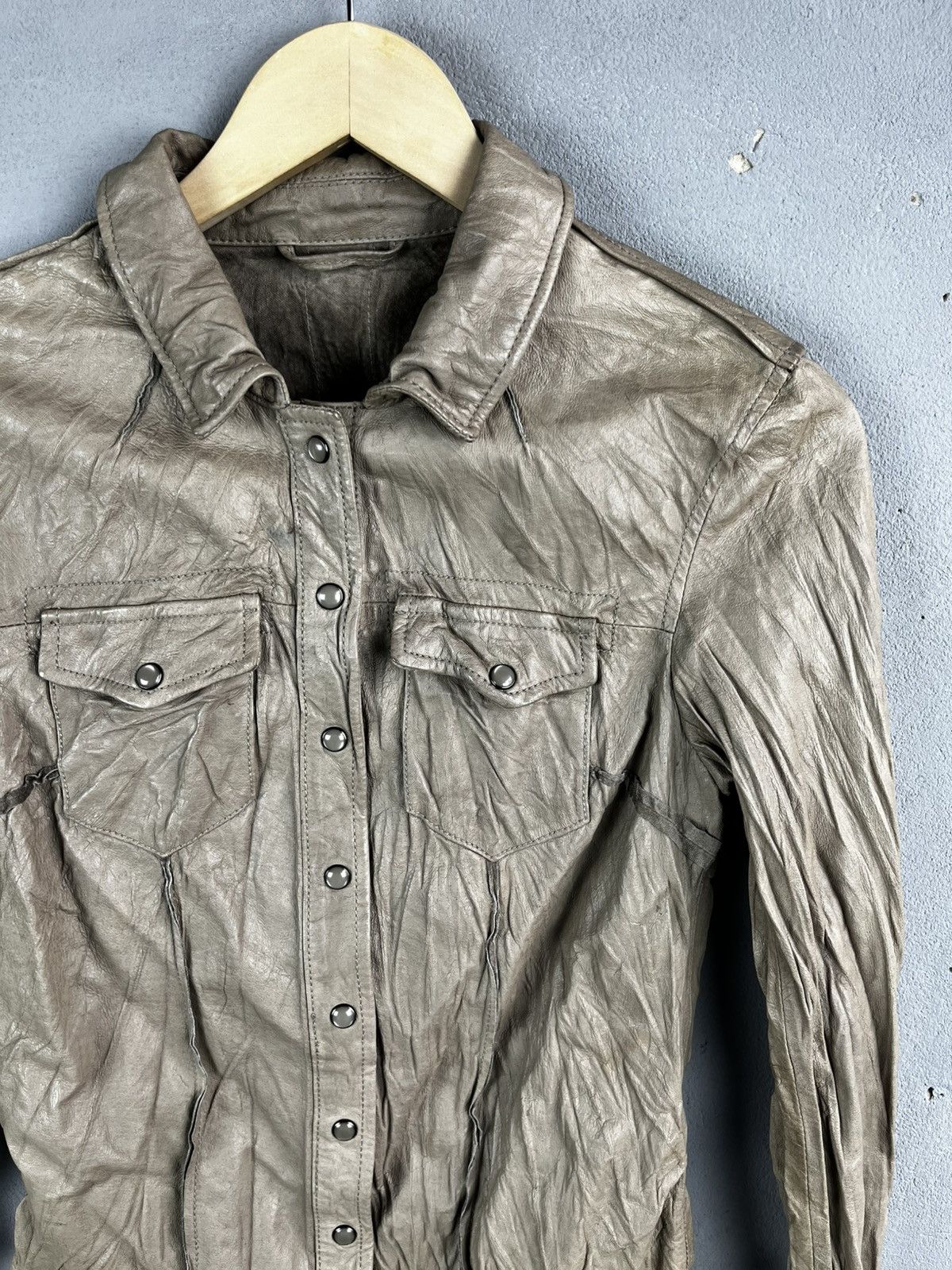 Allsaints Allsaints shirt leather jacket Size L / US 10 / IT 46 - 8 Thumbnail