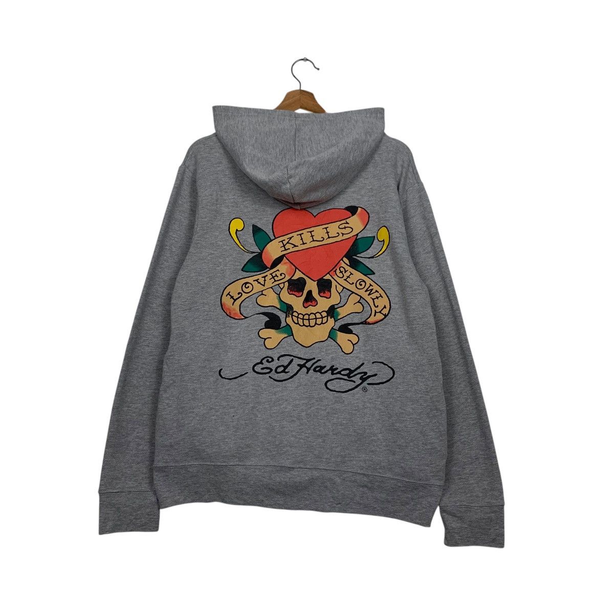 Ed Hardy Y2K Vintage ED HARDY Big Logo Graphics Hoodies #2212-C98 Size US L / EU 52-54 / 3 - 1 Thumbnail