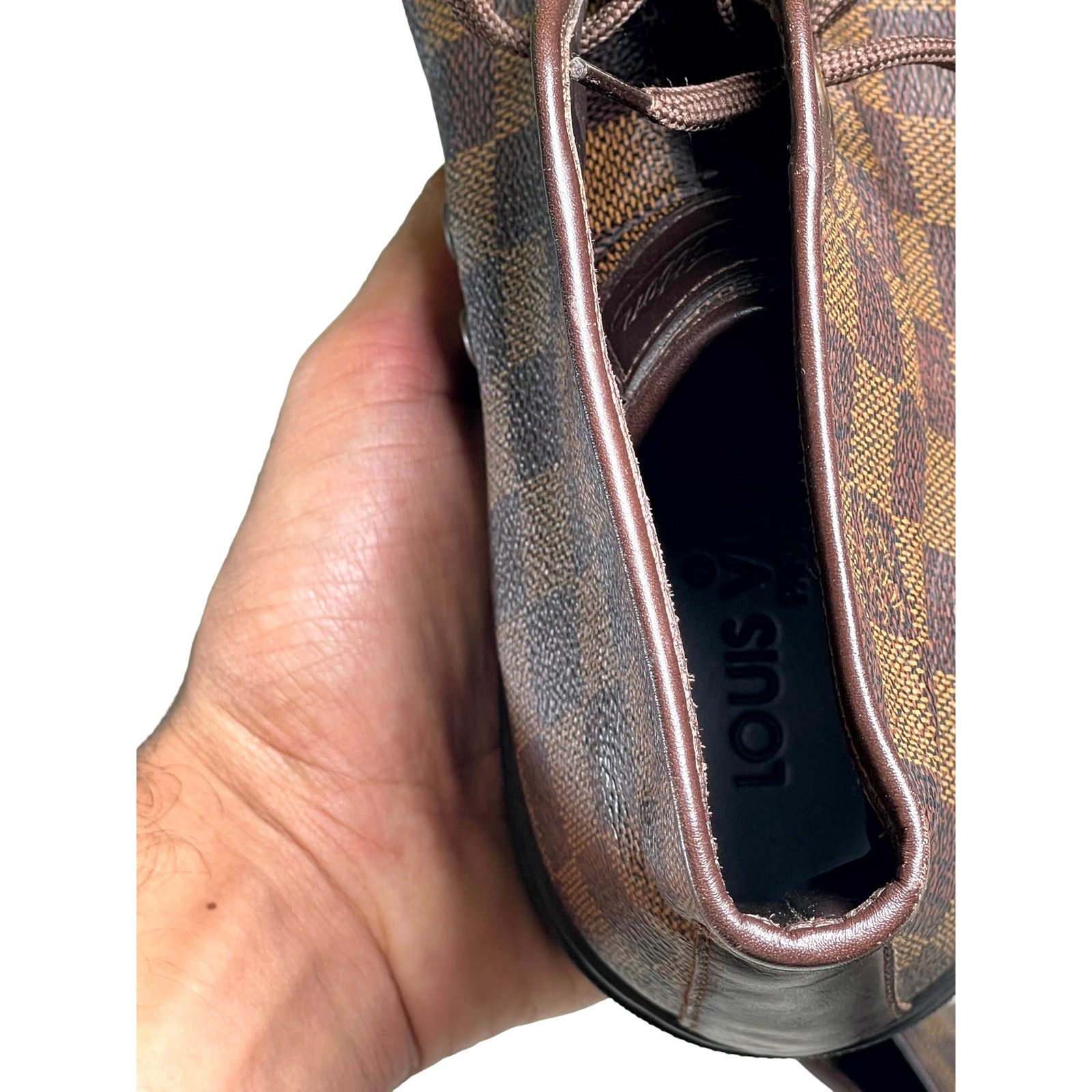 Louis Vuitton Louis Vuitton Damier High Top Brown Sneakers Size US 7.5 / EU 40-41 - 5 Thumbnail