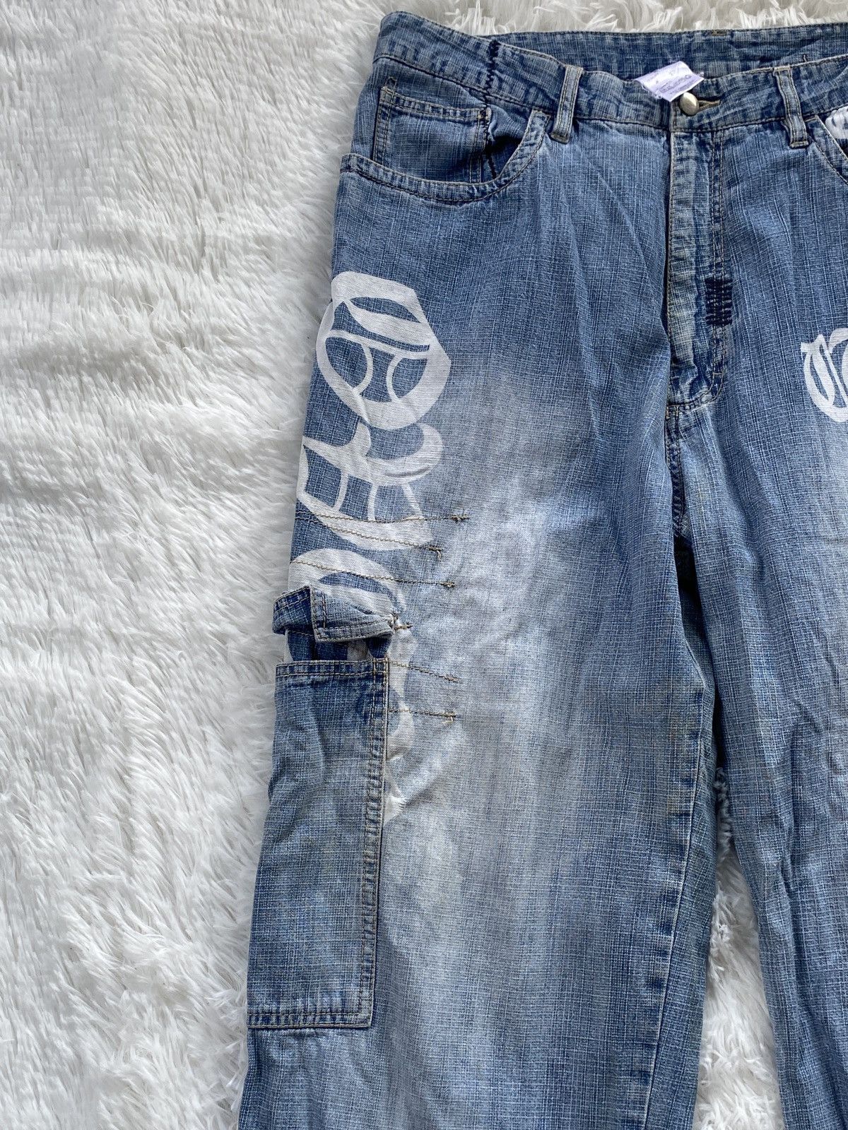 Vintage 90’s Skate Culture 🔥 Dig Deep🔥Cargo Baggy Jeans Size US 36 / EU 52 - 3 Thumbnail
