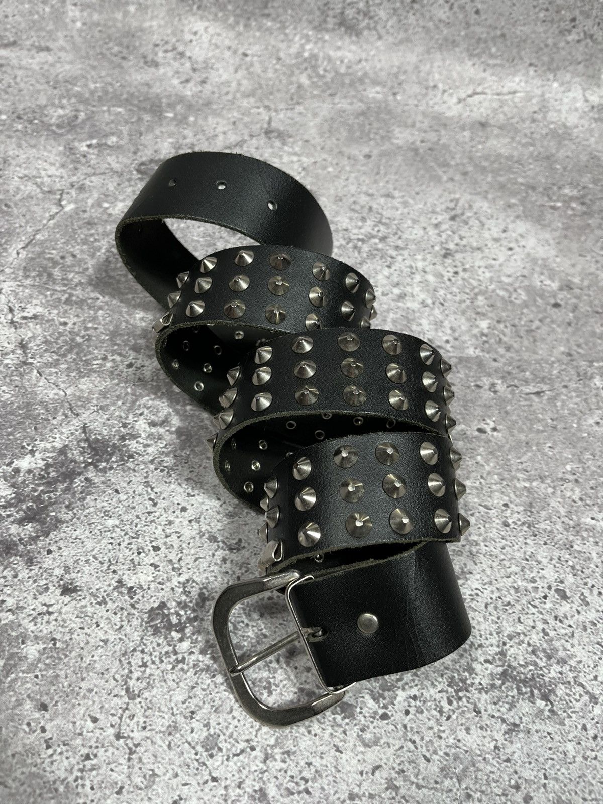 Japanese Brand Vintage Y2k Leather Punk metallic rock belt Size ONE SIZE - 1 Thumbnail