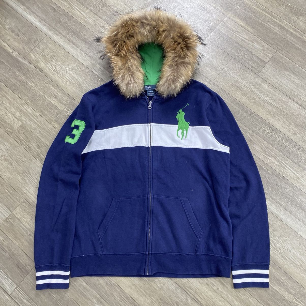 Lo Life 2000s Polo Ralph Lauren Fur ZipHoodie IfSixWasNine LGB Style Size US L / EU 52-54 / 3 - 1 Thumbnail