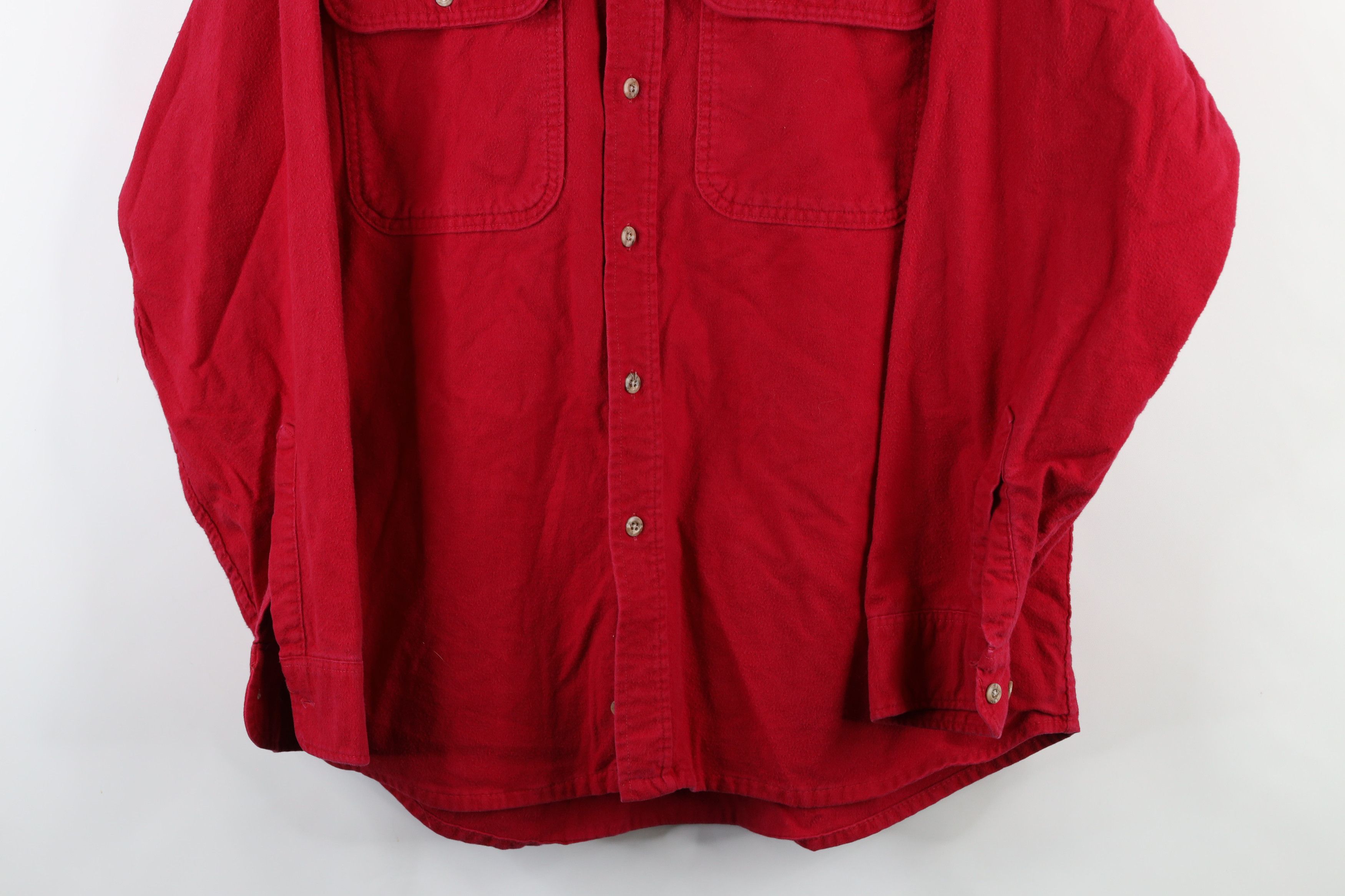 Vintage Vintage 90s Streetwear Cloth Collared Button Shirt Red USA Size US XL / EU 56 / 4 - 3 Thumbnail
