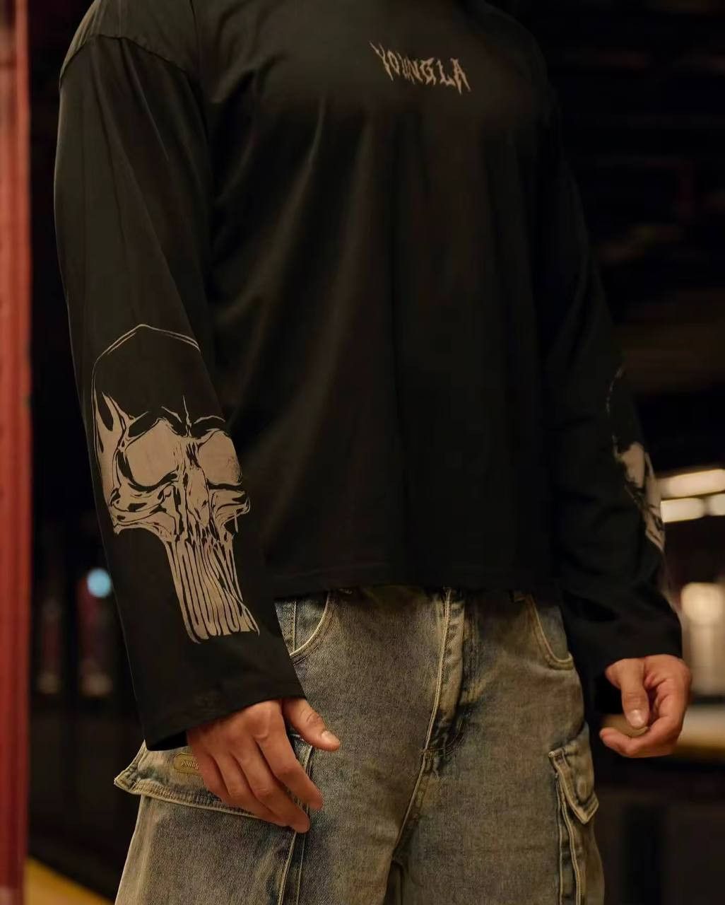 Japanese Brand × Vintage Long sleeve cotton t-shirt with round neckline Size US XL / EU 56 / 4 - 4 Thumbnail