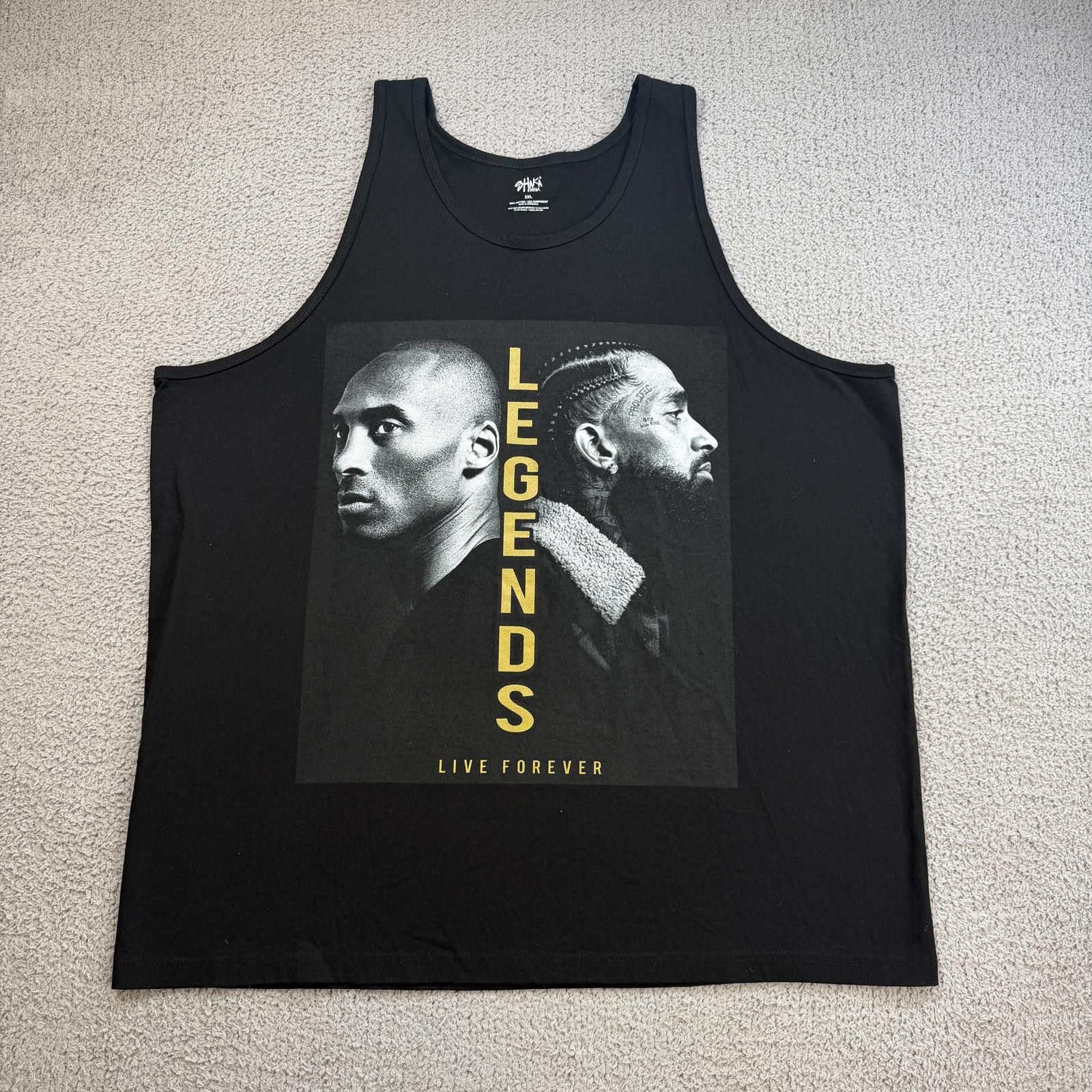 Other Kobe Bryant Nipsey Hussle Legends Tank Top Black 3XL Size US XXL / EU 58 / 5 - 1 Thumbnail
