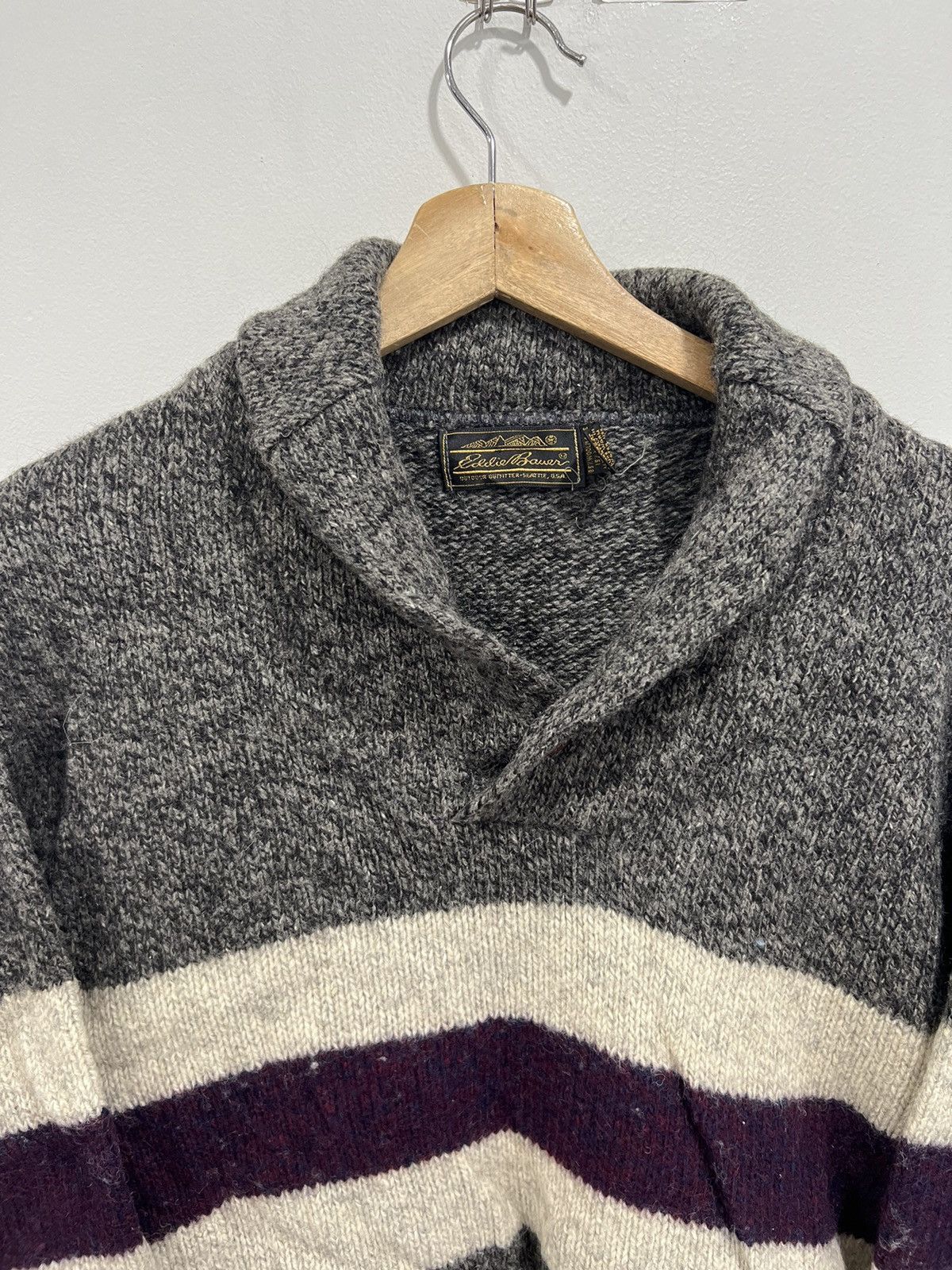 Eddie Bauer Vintage Eddie Bauer Knit Sweater Shawl Collar striped Size US S / EU 44-46 / 1 - 3 Thumbnail