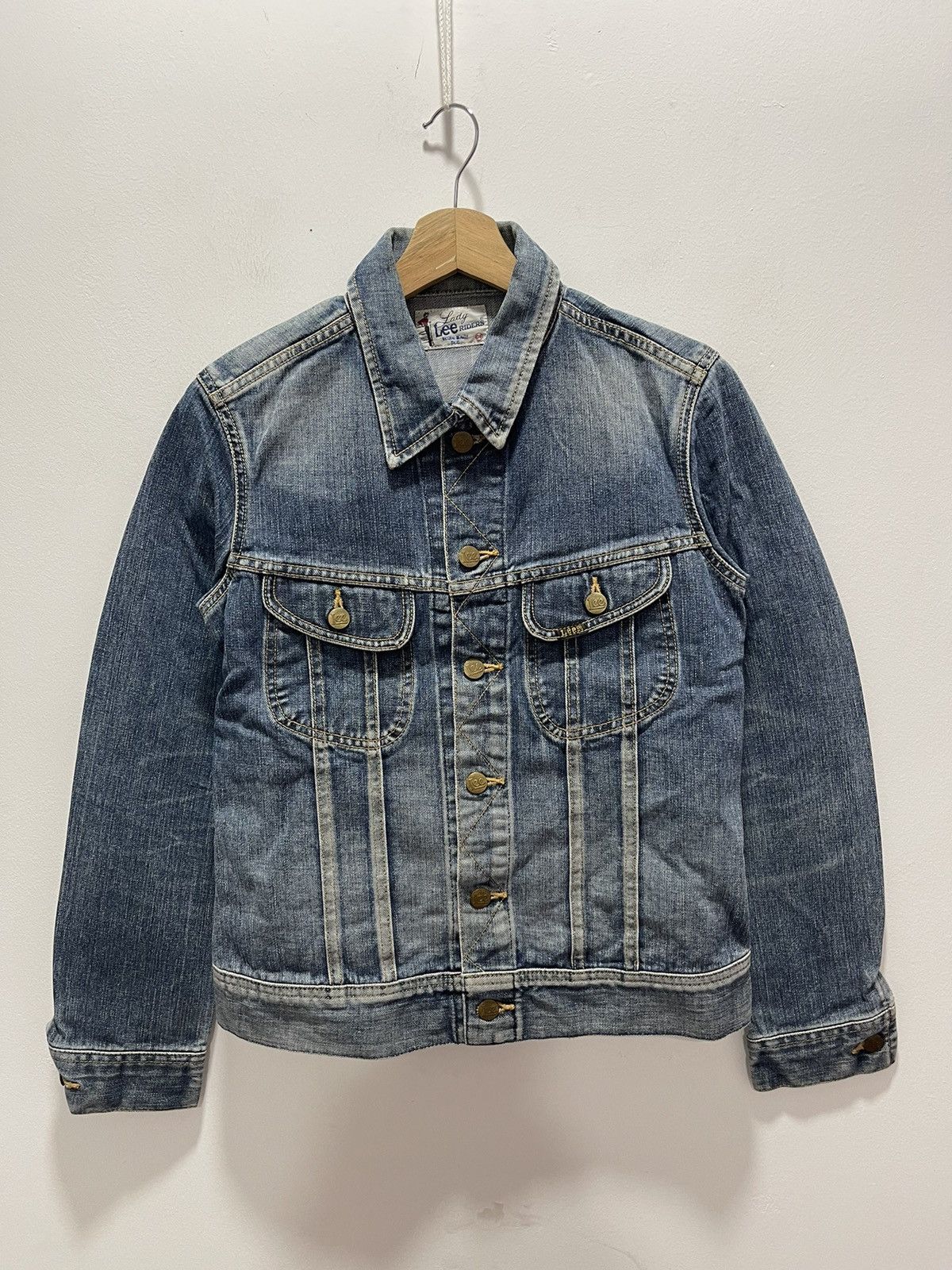 Lee × Vintage LEE RIDER LADY DISTRESSED DENIM JEANS Size XS / US 0-2 / IT 36-38 - 1 Thumbnail