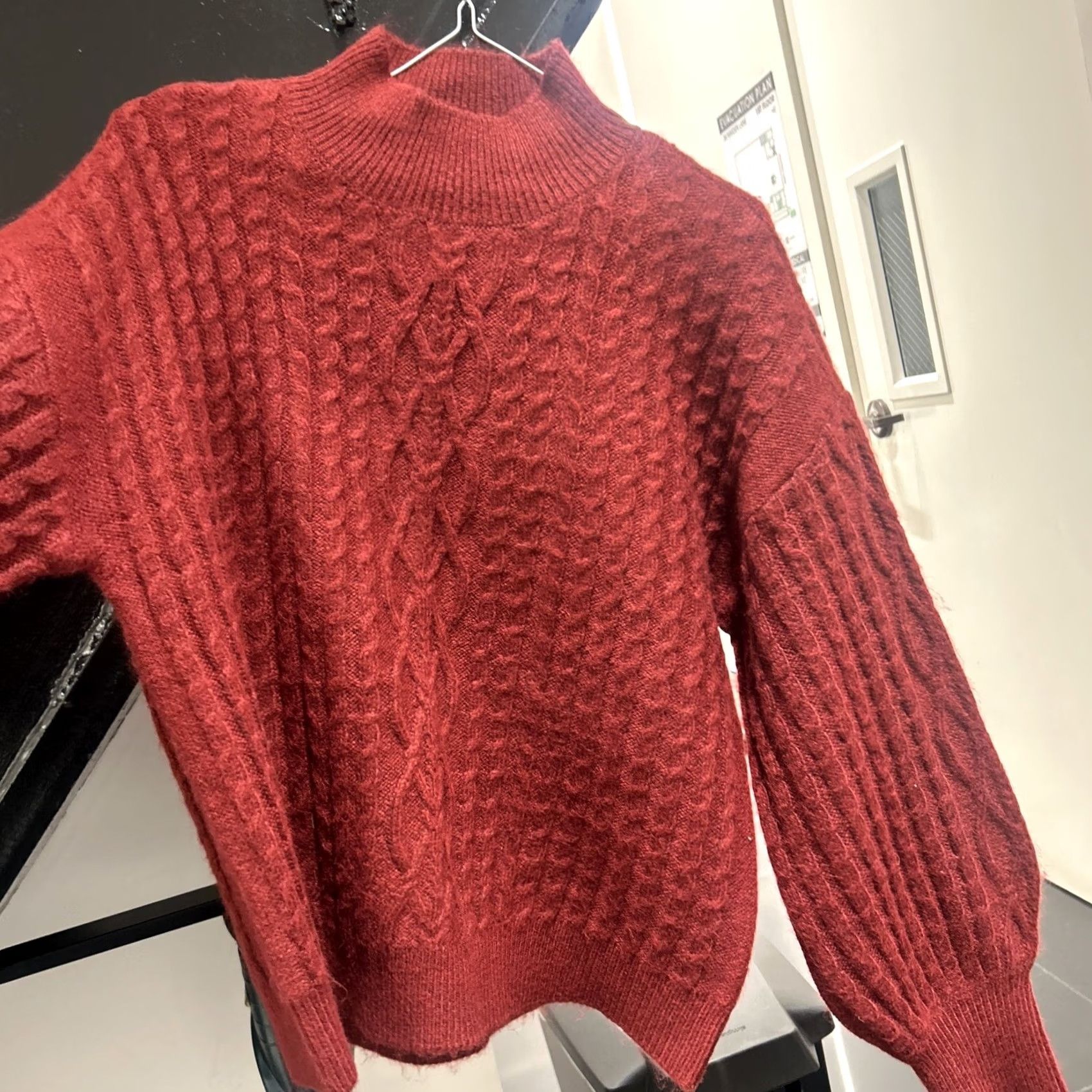 Vintage CeCe Sweater Pullover Mock Neck Long Sleeve Burgundy L CeCe Size L / US 10 / IT 46 - 6 Thumbnail