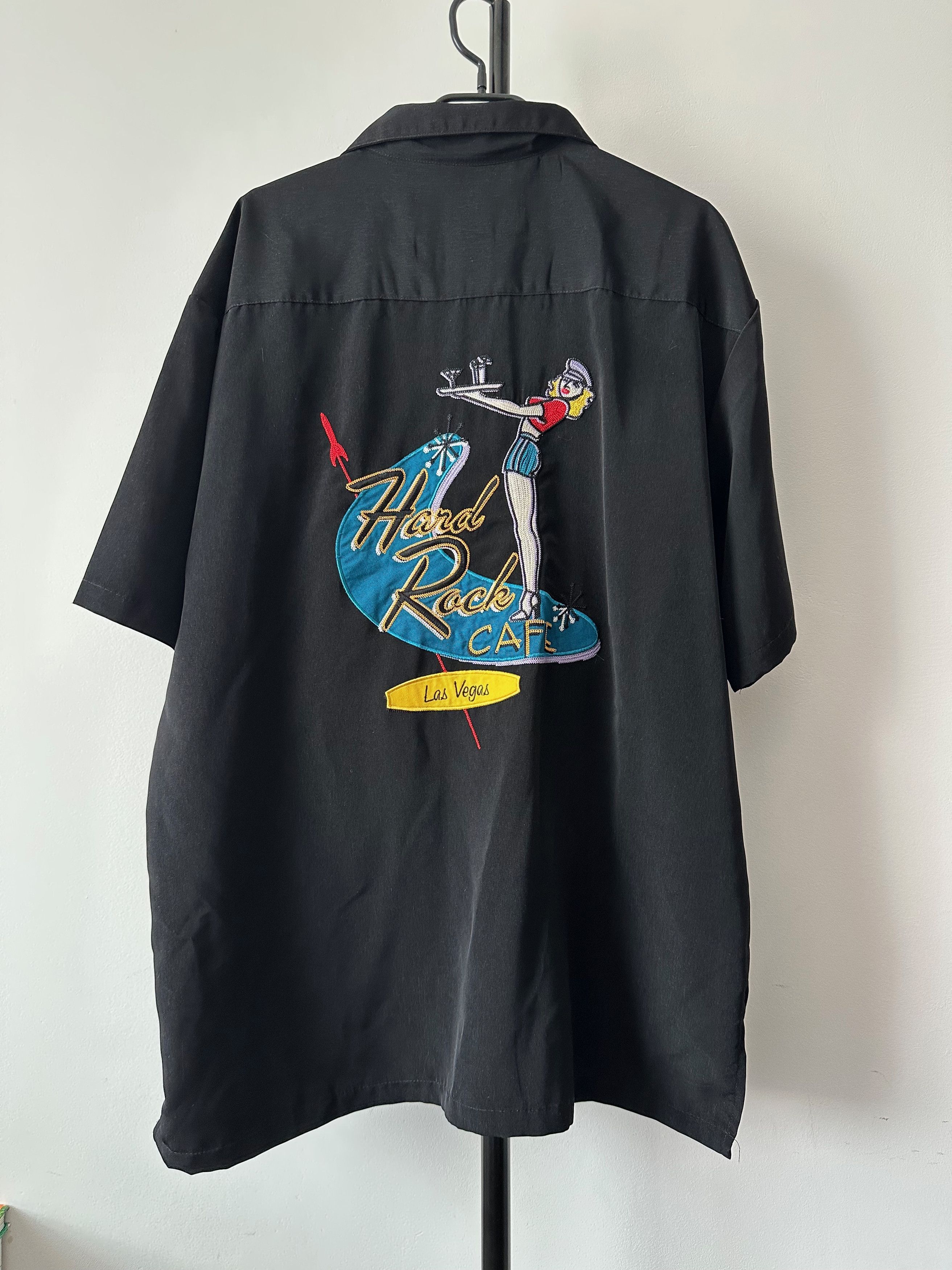 Hard Rock Cafe 90's Vintage Hard Rock Cafe Las Vegas black shirt short Size US XL / EU 56 / 4 - 1 Thumbnail