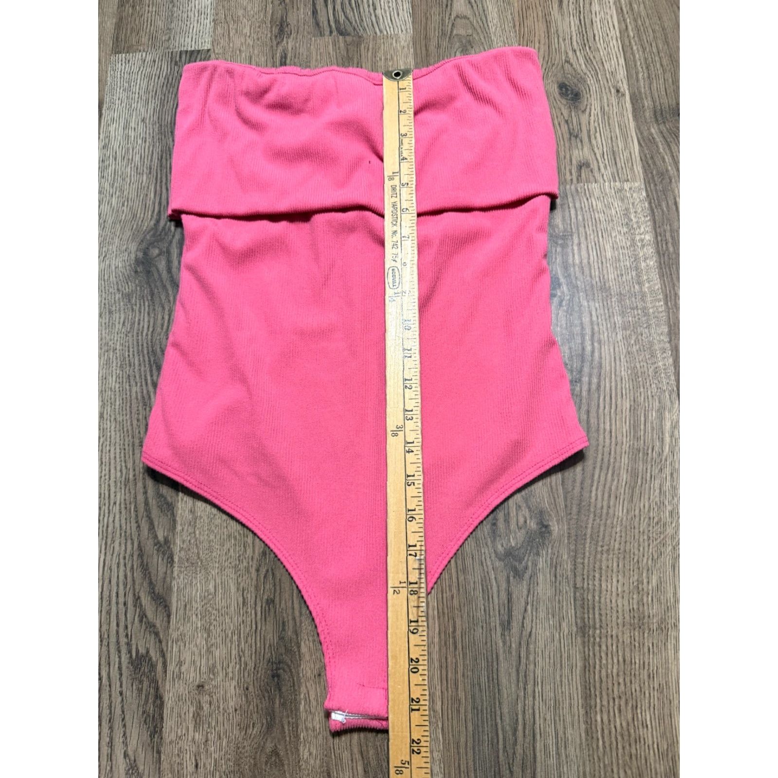 Vintage Live in the Moment Bodysuit Women's Large Pink Strapless Tube Pull On Size L / US 10 / IT 46 - 3 Thumbnail