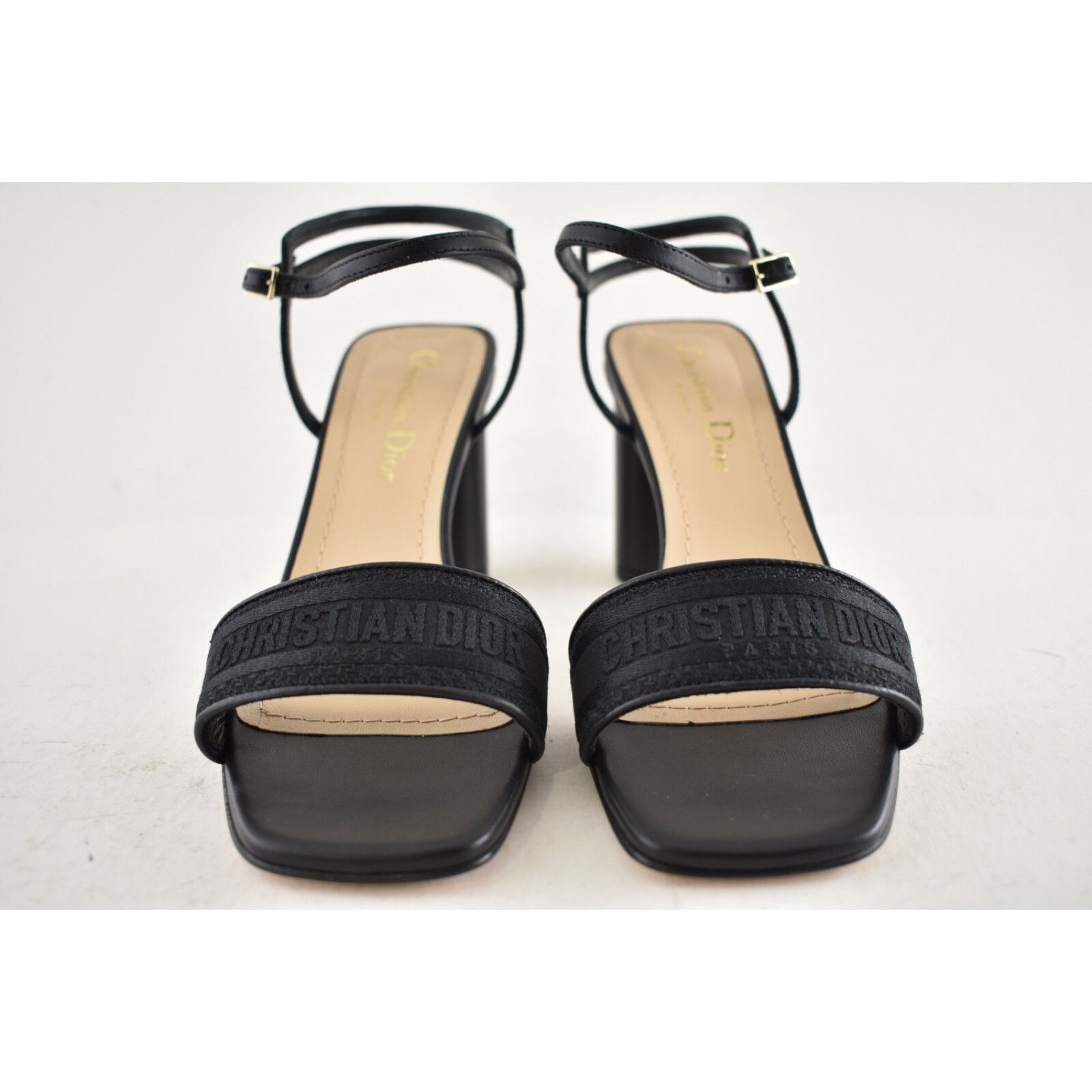 Dior Dior Dway Heeled Sandal Embroidered Satin Black Ankle Size US 5 / IT 35 - 8 Thumbnail