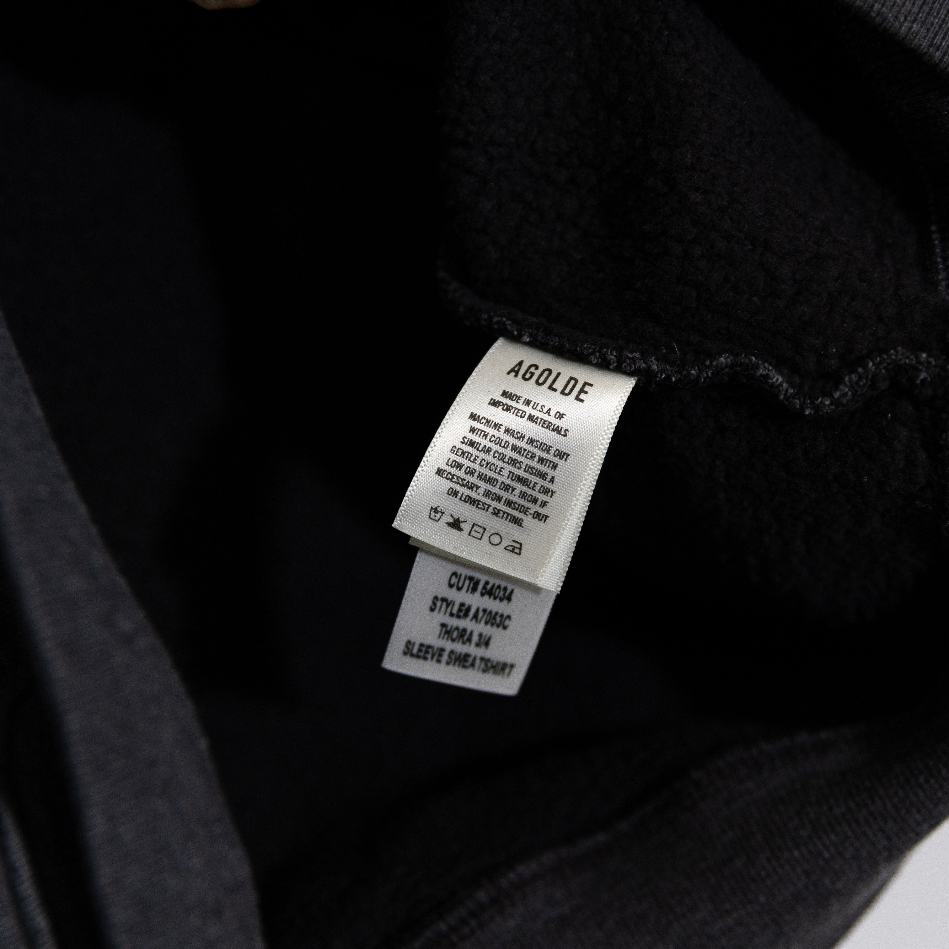 Agolde Agolde Thora 3/4 Sleeve Cotton Blend Fleece Size L / US 10 / IT 46 - 3 Thumbnail