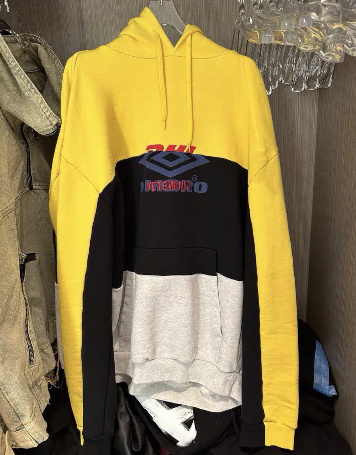 Vetements Vegetaments Ymbro DHL Hoodie | Grailed