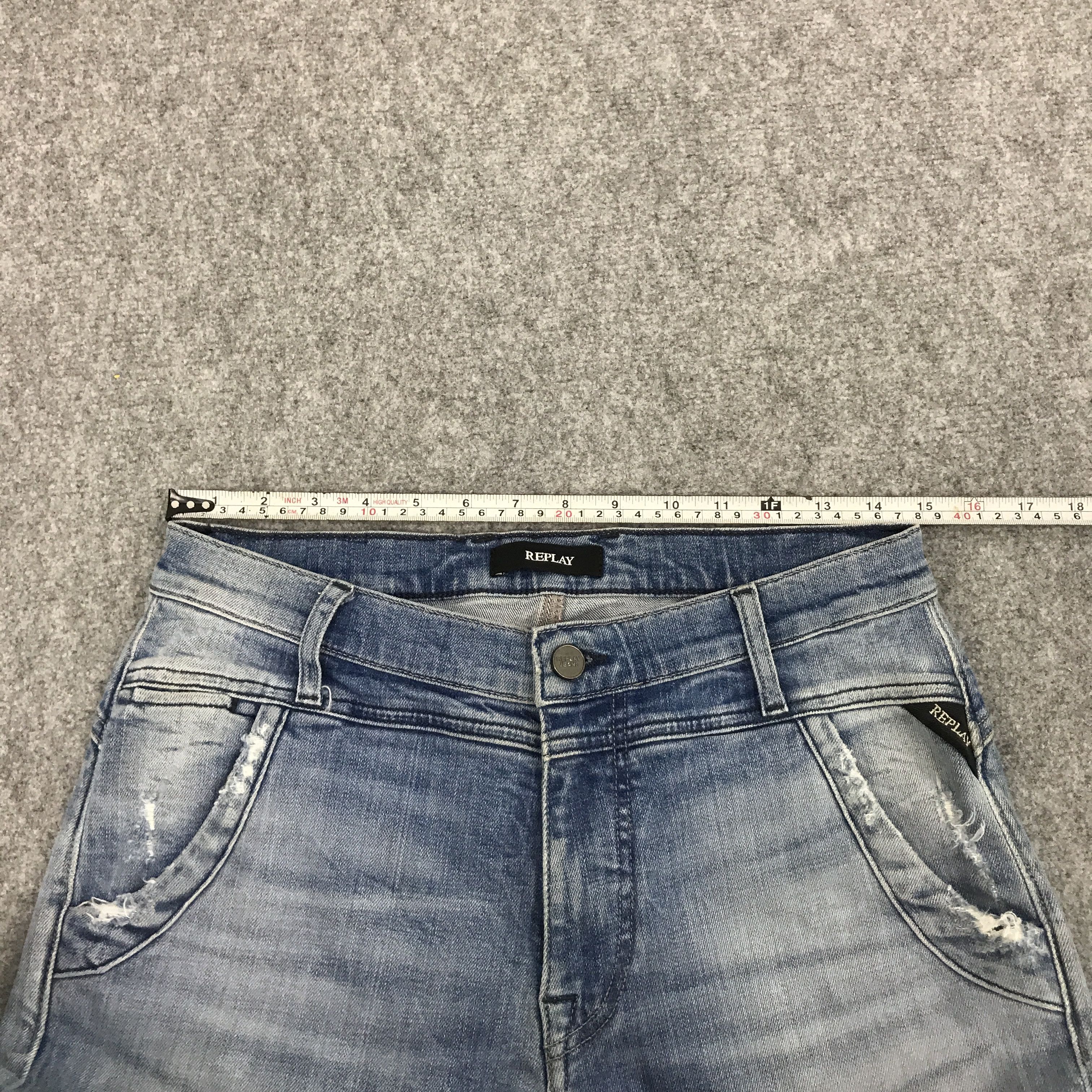 Replay REPLAY RIPPED DISTRESSED SKINNY JEANS PANTS Size US 27 - 8 Thumbnail