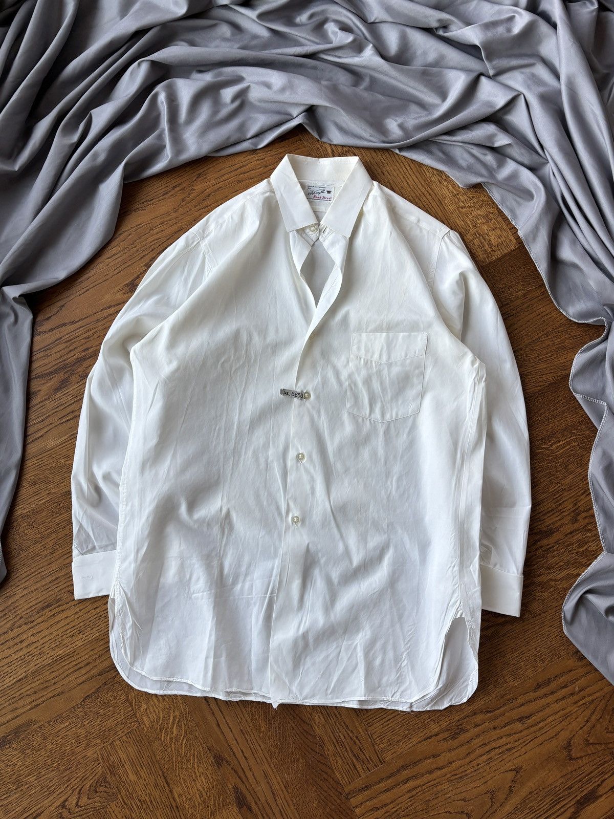 Vintage Dress Shirt Forsyth Bond Street England Broadcloth
