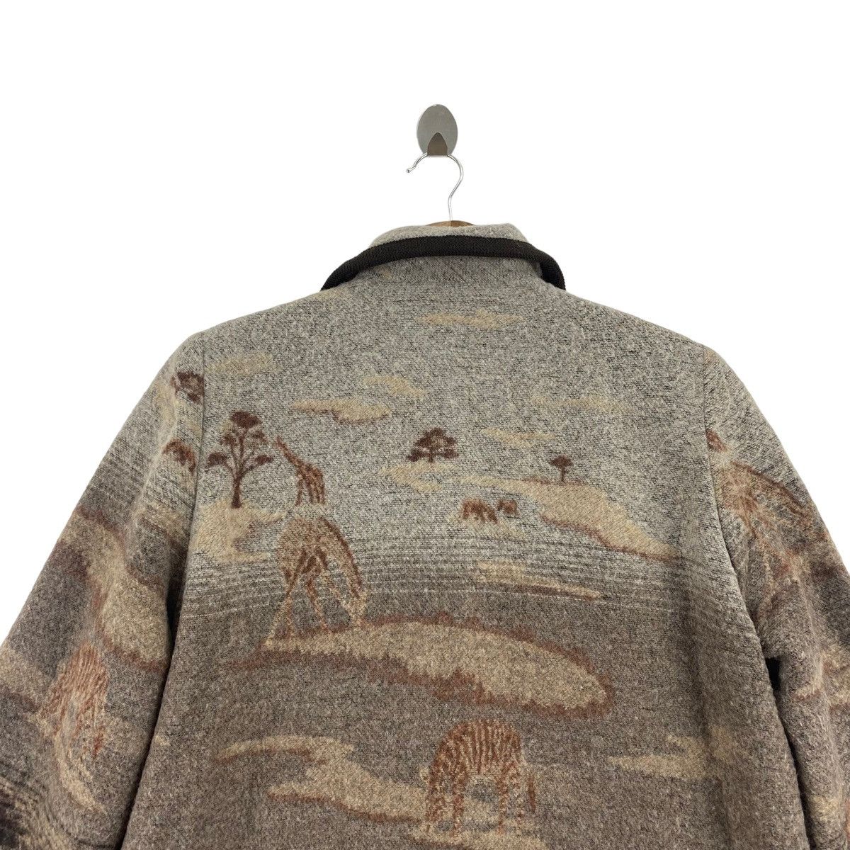 Other BEST COLLECTION Safari Design Overprint Wool Coat Size L / US 10 / IT 46 - 5 Thumbnail