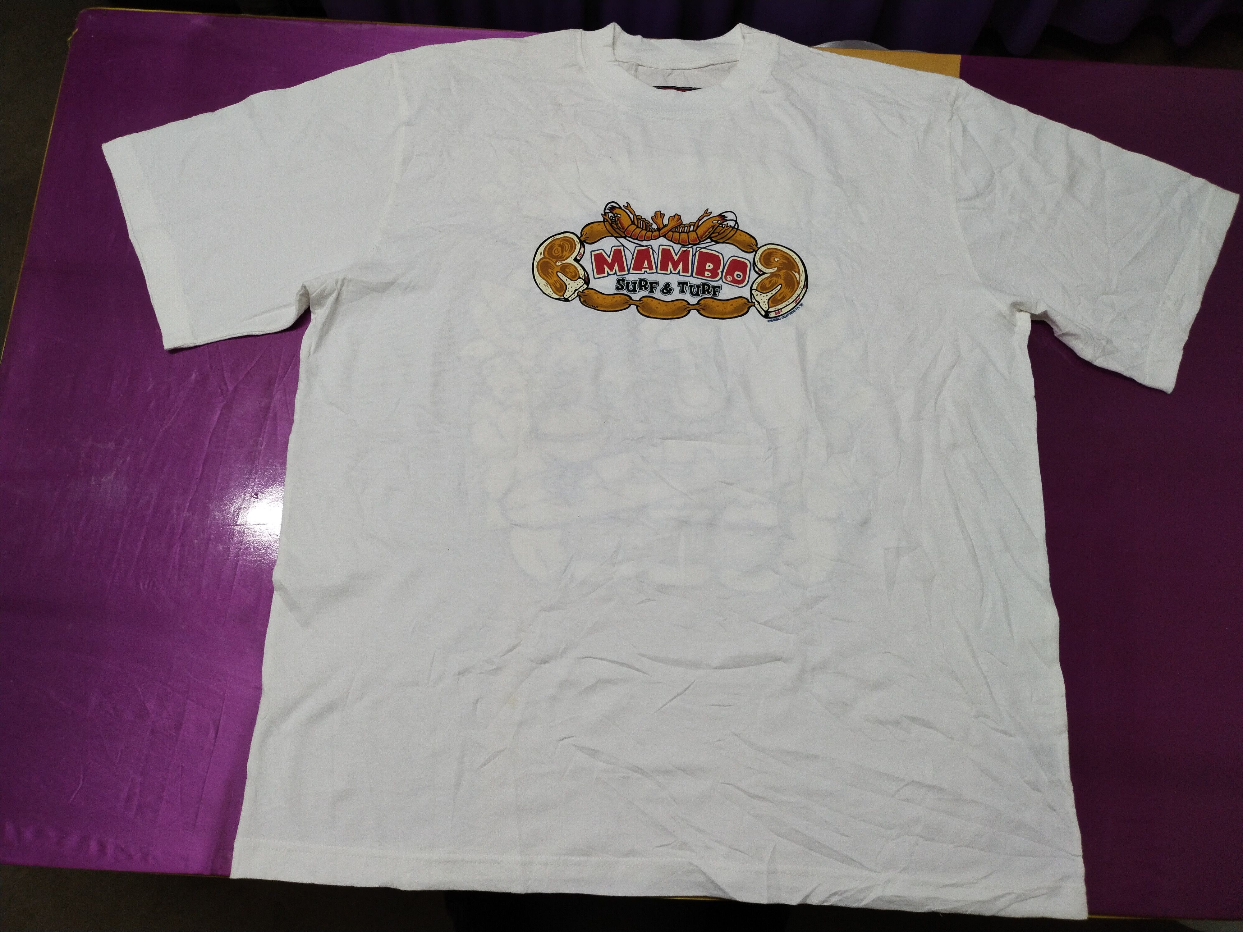 Mambo Vintage Mambo Graphics Surf & Turf Mitchell White Tee Size US L / EU 52-54 / 3 - 2 Thumbnail