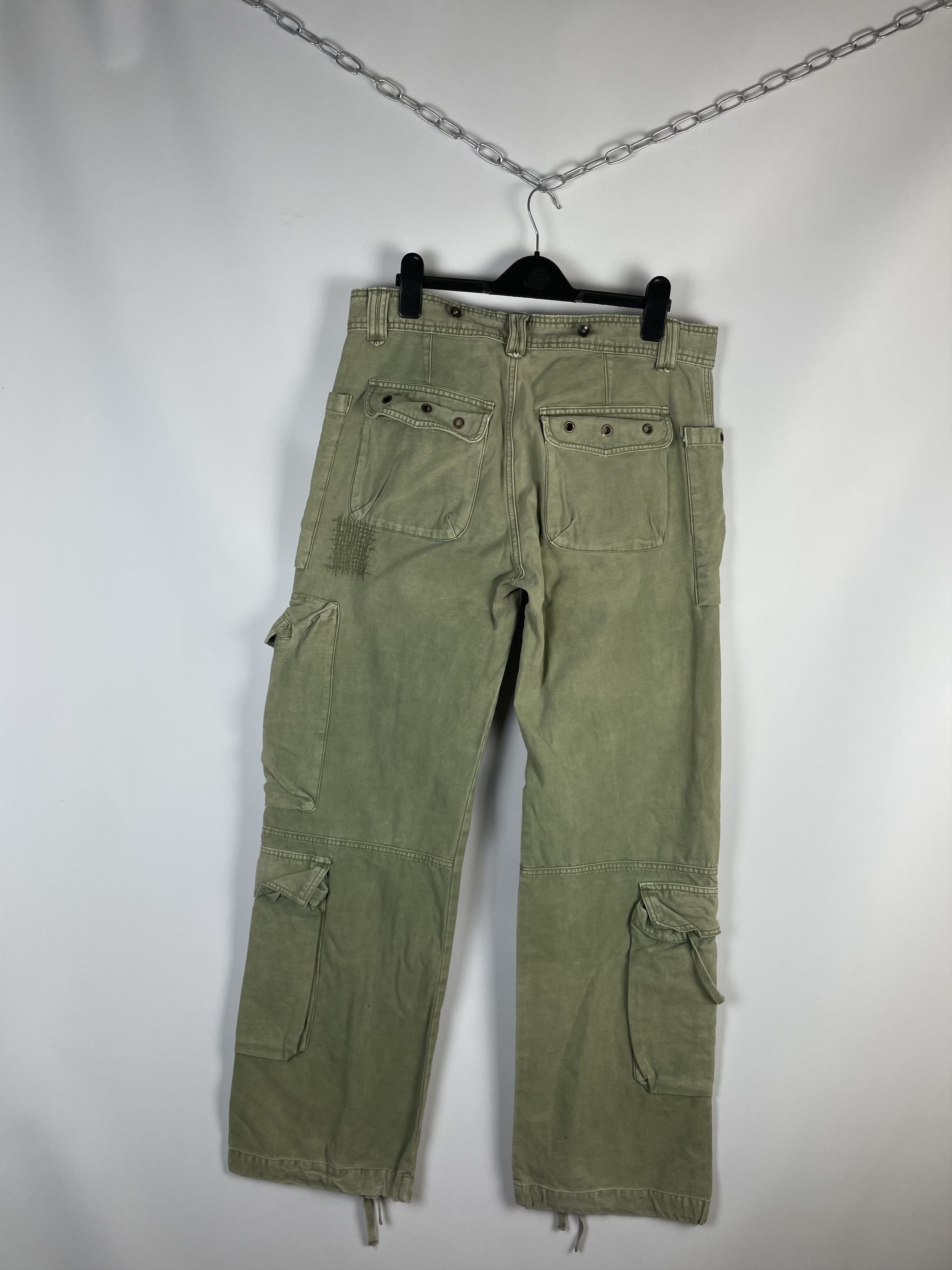 Japanese Brand Y2K Pants Cargo Japan Style Multi Pocket Bondage Size US 34 / EU 50 - 2 Thumbnail
