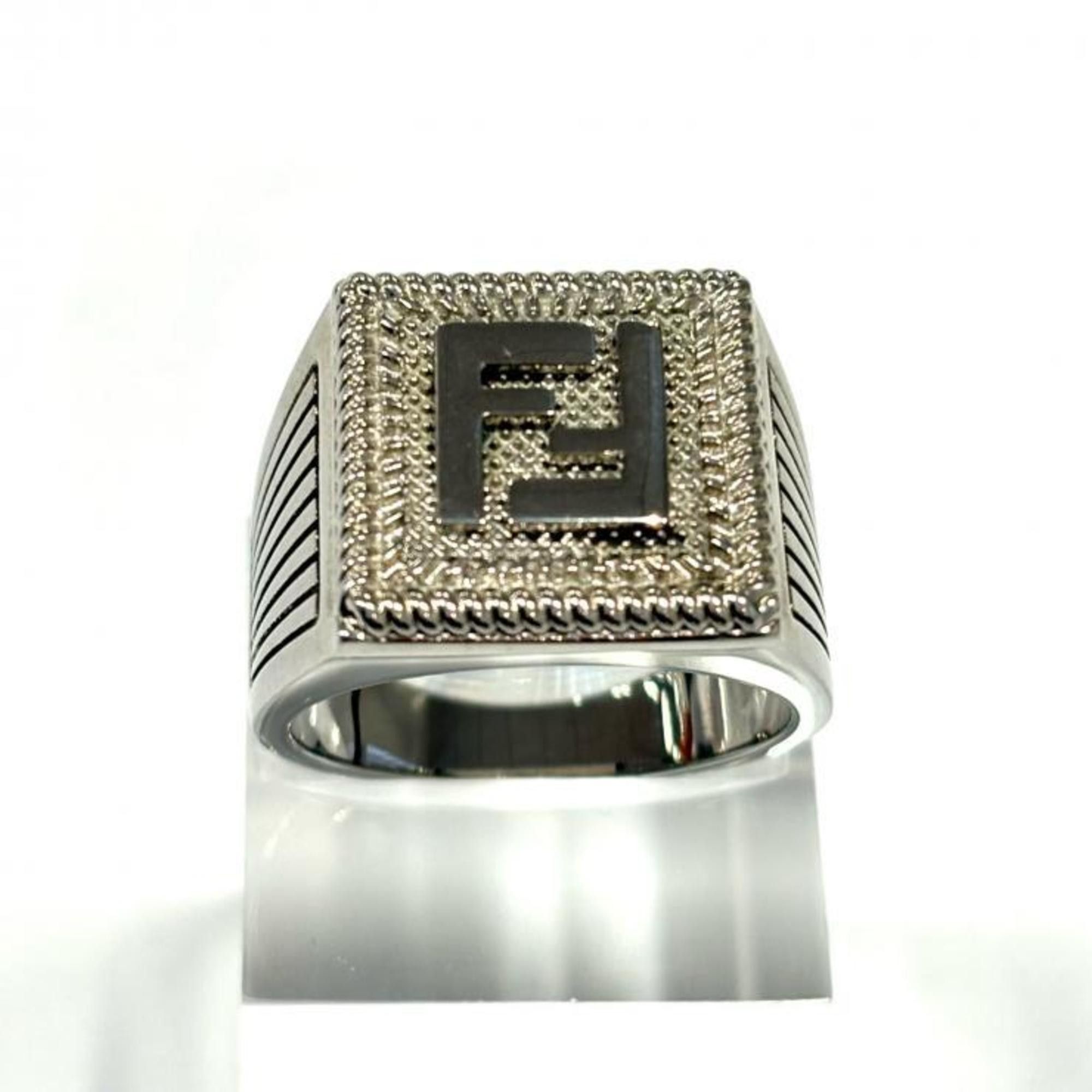 Fendi FENDI FF logo silver ring 2 Made in Italy Fendi Size ONE SIZE - 1 Thumbnail