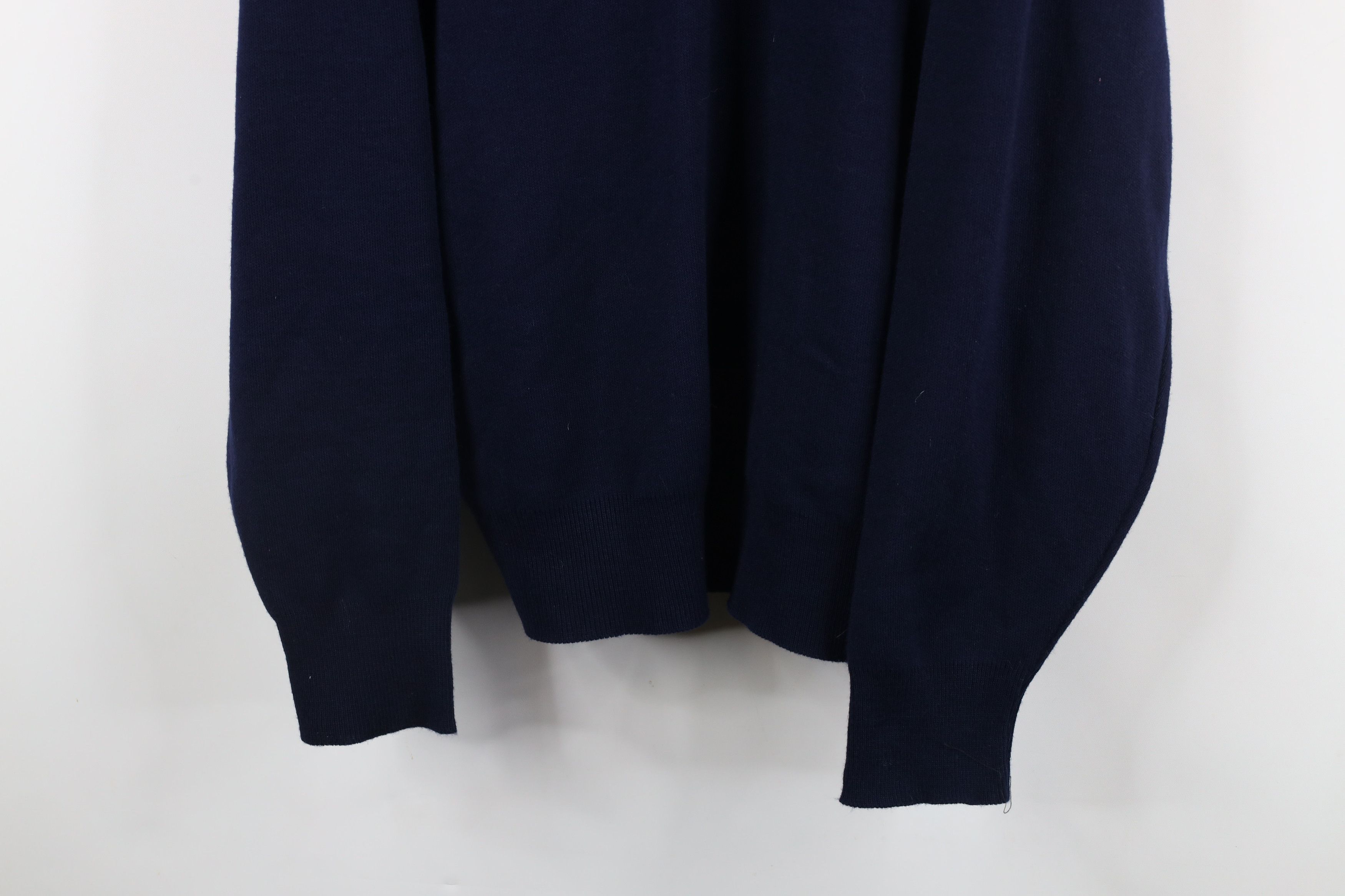 Vintage Vintage 90s Streetwear V-Neck Sweater Navy Blue Acrylic USA Size US XL / EU 56 / 4 - 3 Thumbnail