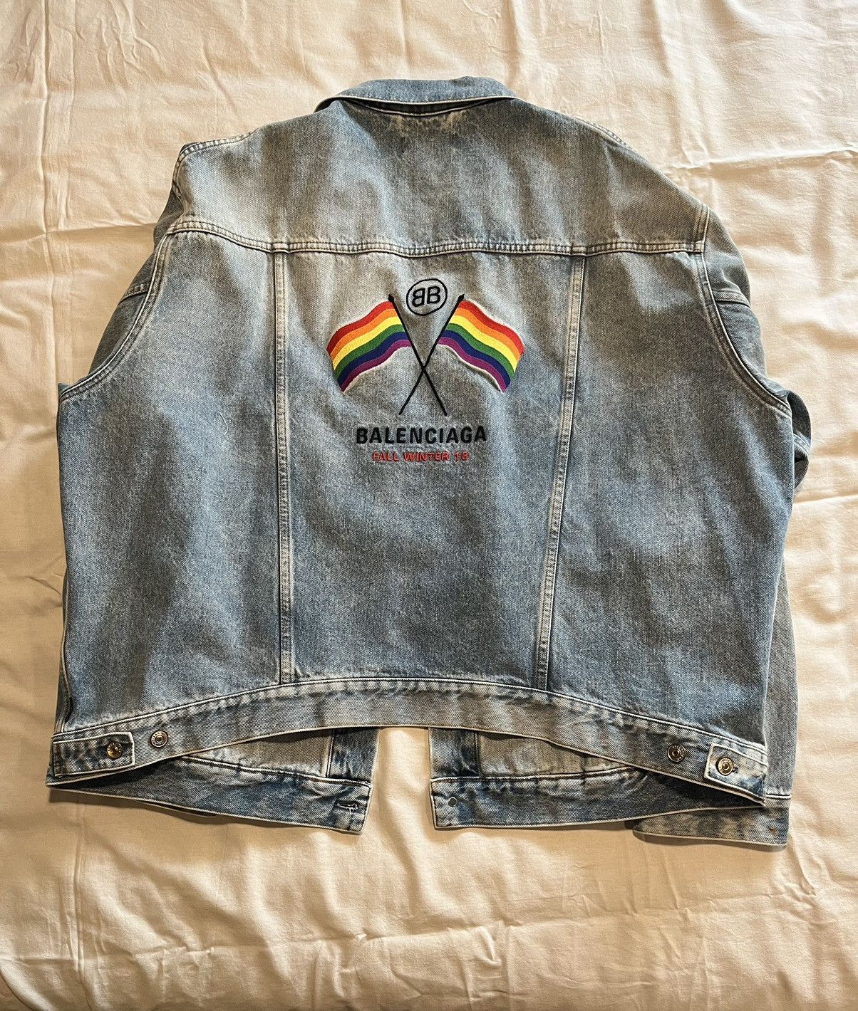 Balenciaga Balenciaga pride oversized denim jacket. Size US L / EU 52-54 / 3 - 11 Thumbnail