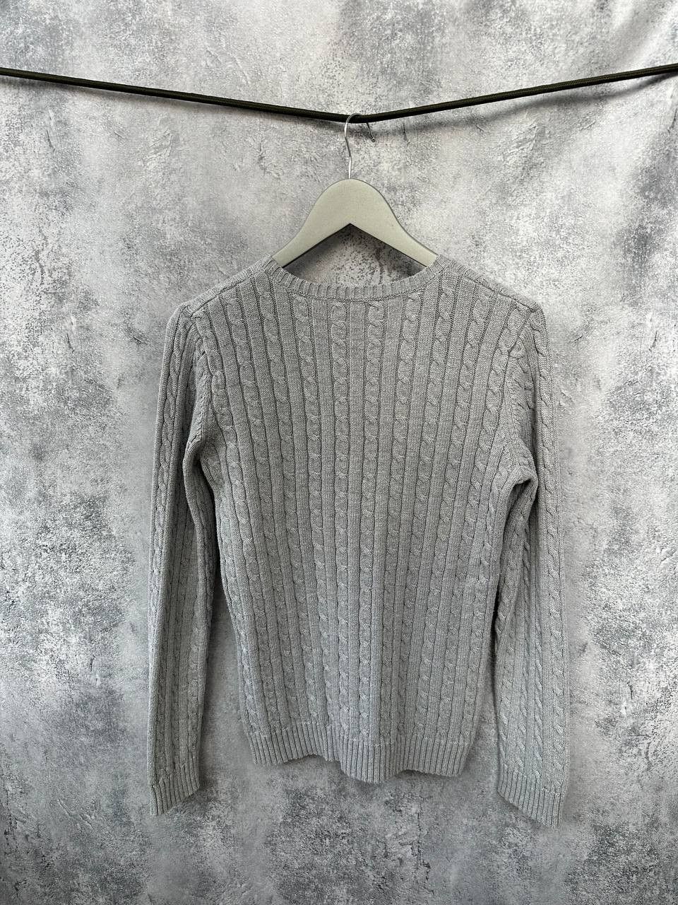 Lauren Ralph Lauren Lauren Ralph Lauren Cable Knit V-Neck Sweater Gray Jumper Size M / US 6-8 / IT 42-44 - 3 Thumbnail