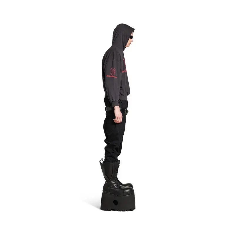 Balenciaga o1s1wg110426 Lion Club Lined Hoodie Regular Fit in Black Size US XL / EU 56 / 4 - 3 Thumbnail