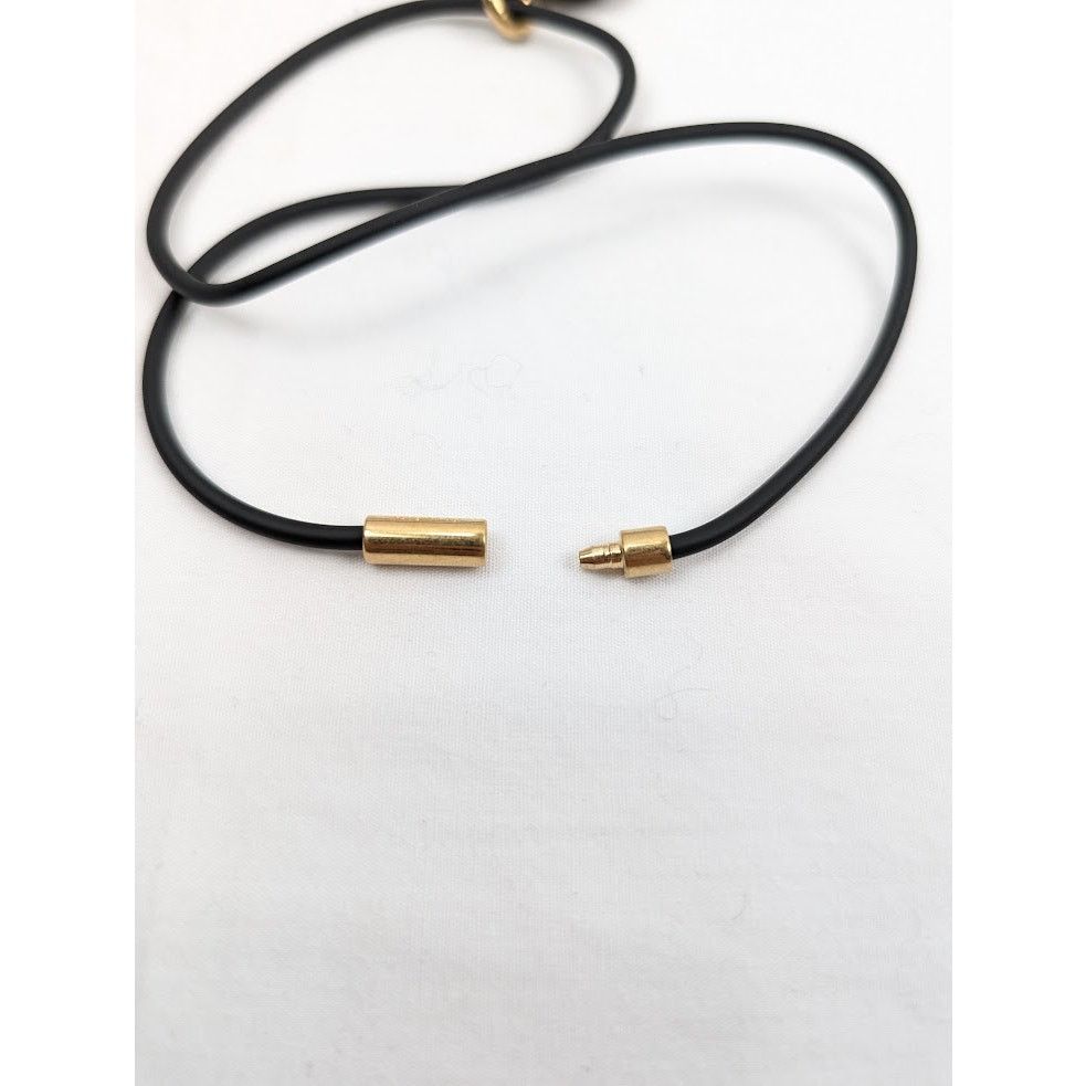 Balenciaga o1rshd1 Size: OS / BB Icon Heart Necklace in Black Size ONE SIZE - 9 Thumbnail