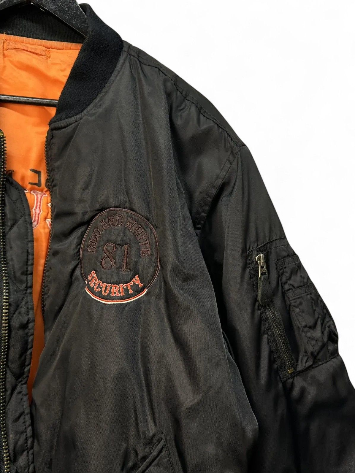 If Six Was Nine Vintage Okamoto Security Industries MA-1 Bomber Jacket Faded Size US L / EU 52-54 / 3 - 8 Thumbnail