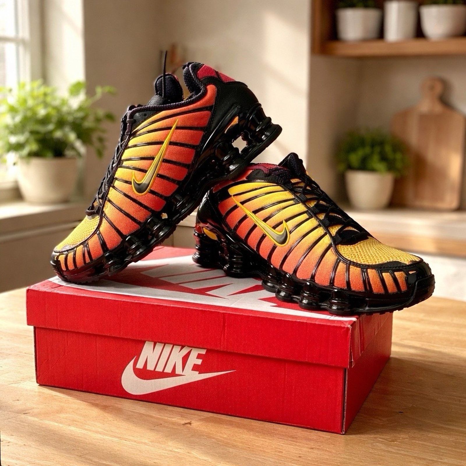 Nike Nike Shox TL ‘Sunrise’ Black Amarillo Red AV3595-004 Men’s Size US 10 / EU 43 - 1 Thumbnail