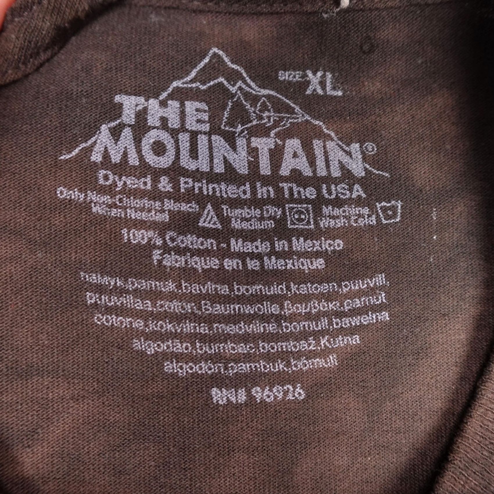 The Mountain The Mountain Mens XL Brown Big Face Elephant Graphic Tee Tie Dye Animal Shirt Size US XL / EU 56 / 4 - 2 Thumbnail