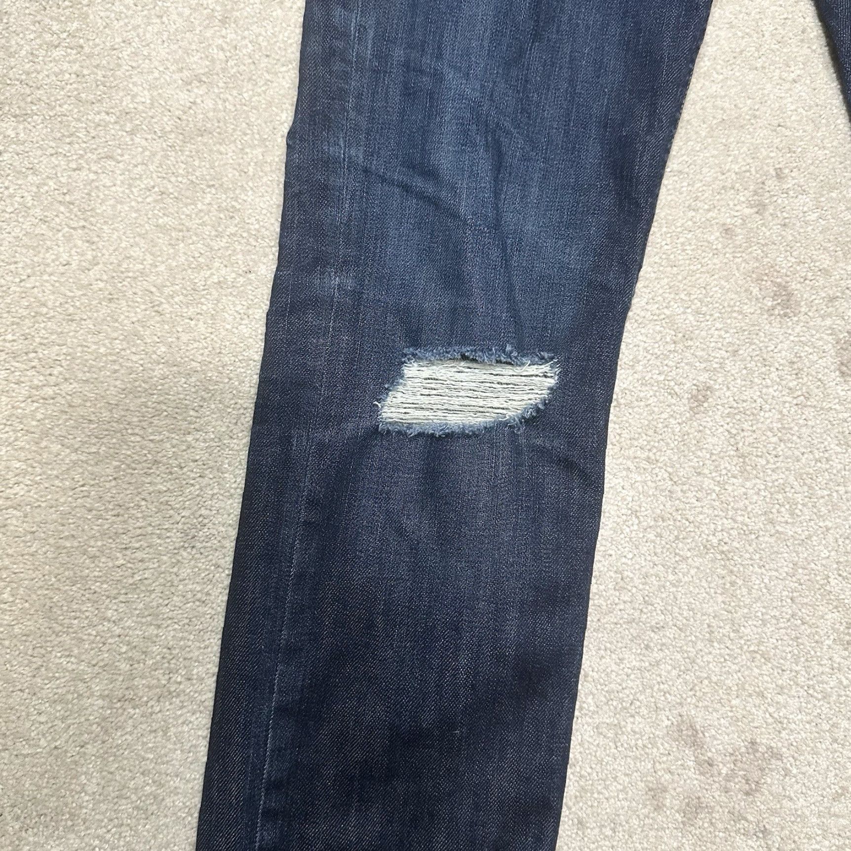 Allsaints VINTAGE All Saints Cigarette Jeans Mens Size 28x32 Blue Skinny Button Fly Destressed Size US 28 / EU 44 - 6 Thumbnail