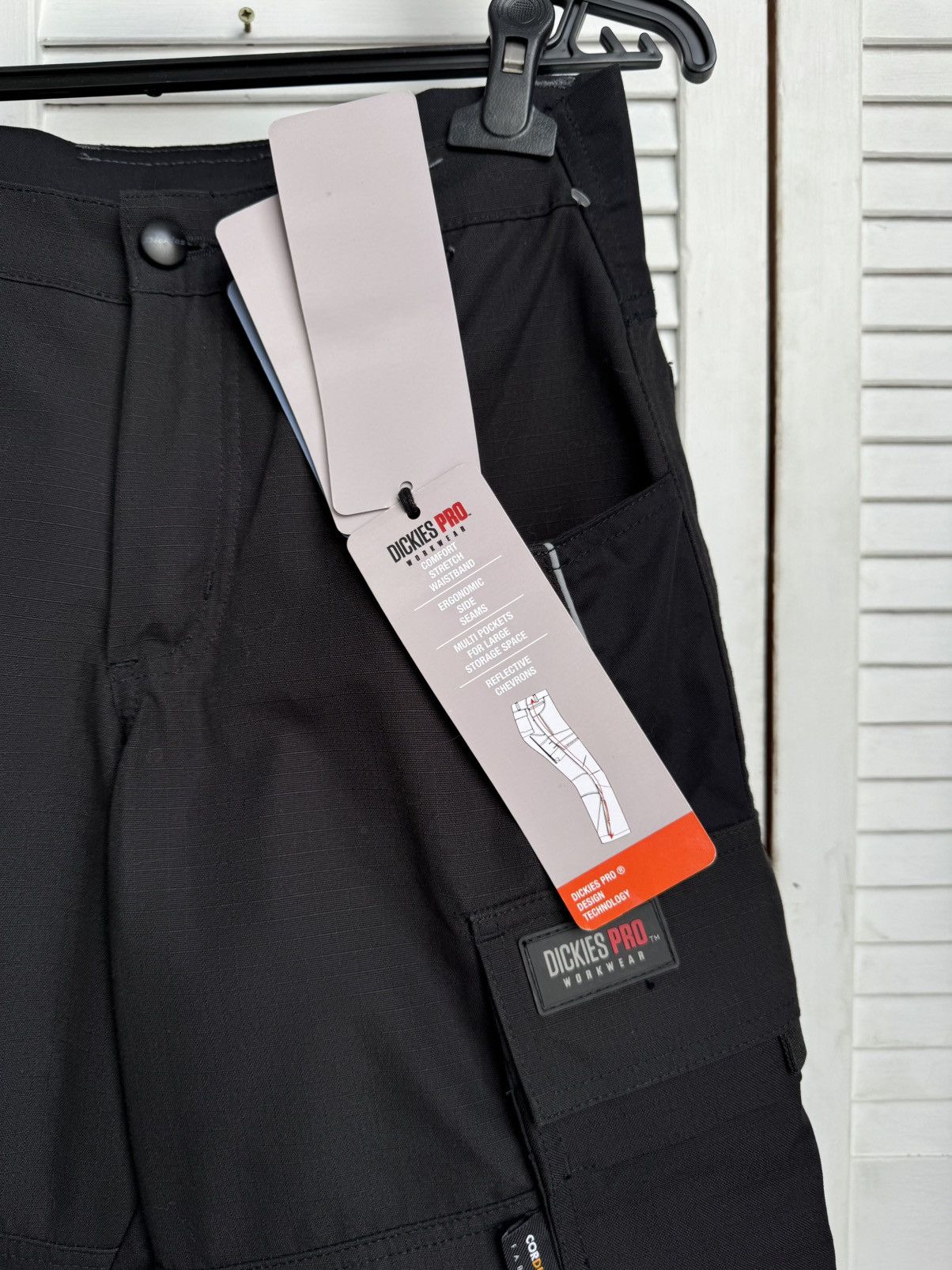 Dickies Dickies Pro Workwear Pants Cordura Reflective Cargo Black Size US 27 - 8 Thumbnail