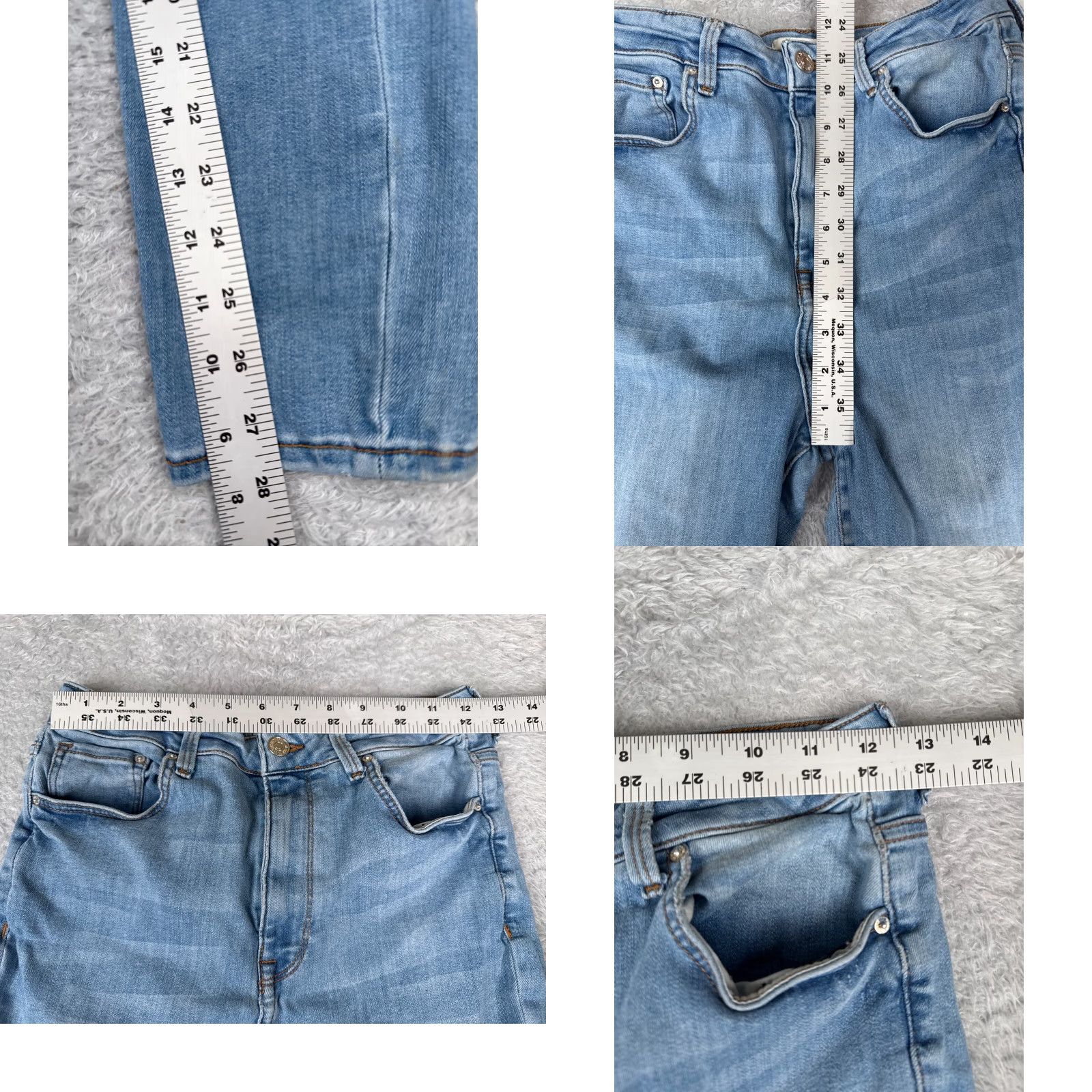 Forever 21 Forever 21 Jeans Women 28 Blue High Rise Skinny Denim Light Cotton Blend 25x28 Size 28" / US 6 / IT 42 - 8 Thumbnail