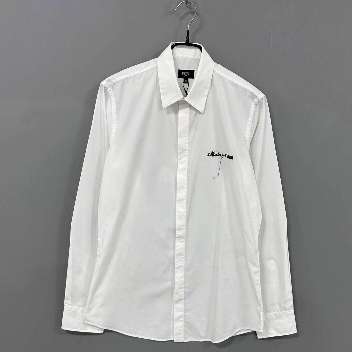 Fendi FENDI Embroidered Logo LS Shirt 38 99 New Size US S / EU 44-46 / 1 - 1 Thumbnail