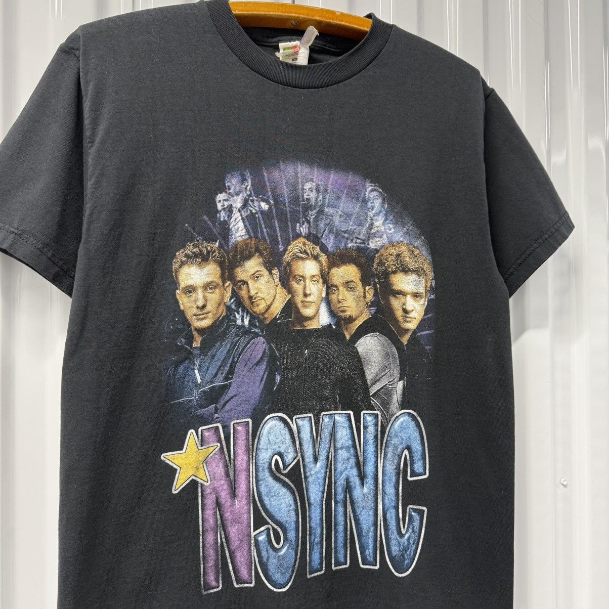Band Tees × Vintage RARE Vintage Y2K NSYNC Faded Black Concert Tour Tee Size US M / EU 48-50 / 2 - 1 Thumbnail