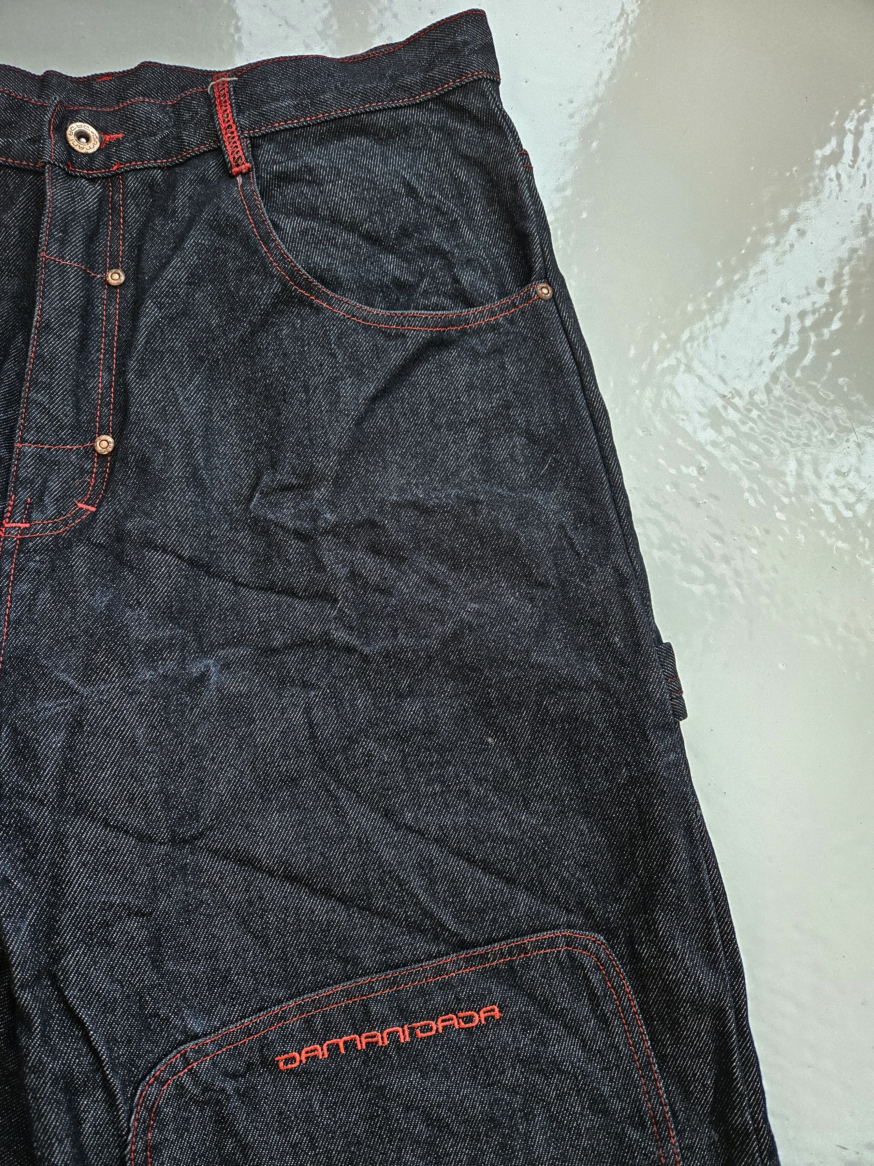 Damani Dada Damani Dada baggy carpenter double knee raw denim Size US 36 / EU 52 - 6 Thumbnail