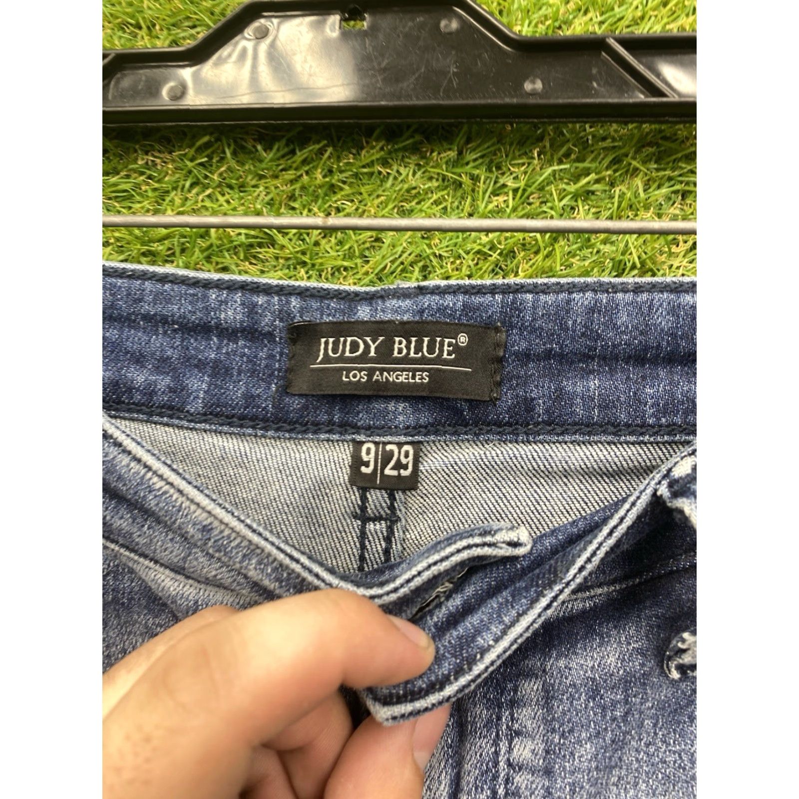 Vintage Judy Blue Jeans Womens 9/29 Boyfriend Fit High Waist Distressed Style JB82332DK Denim Blue 31 In 5-Pocket Womens Jeans Size 30" / US 8 / IT 44 - 3 Thumbnail
